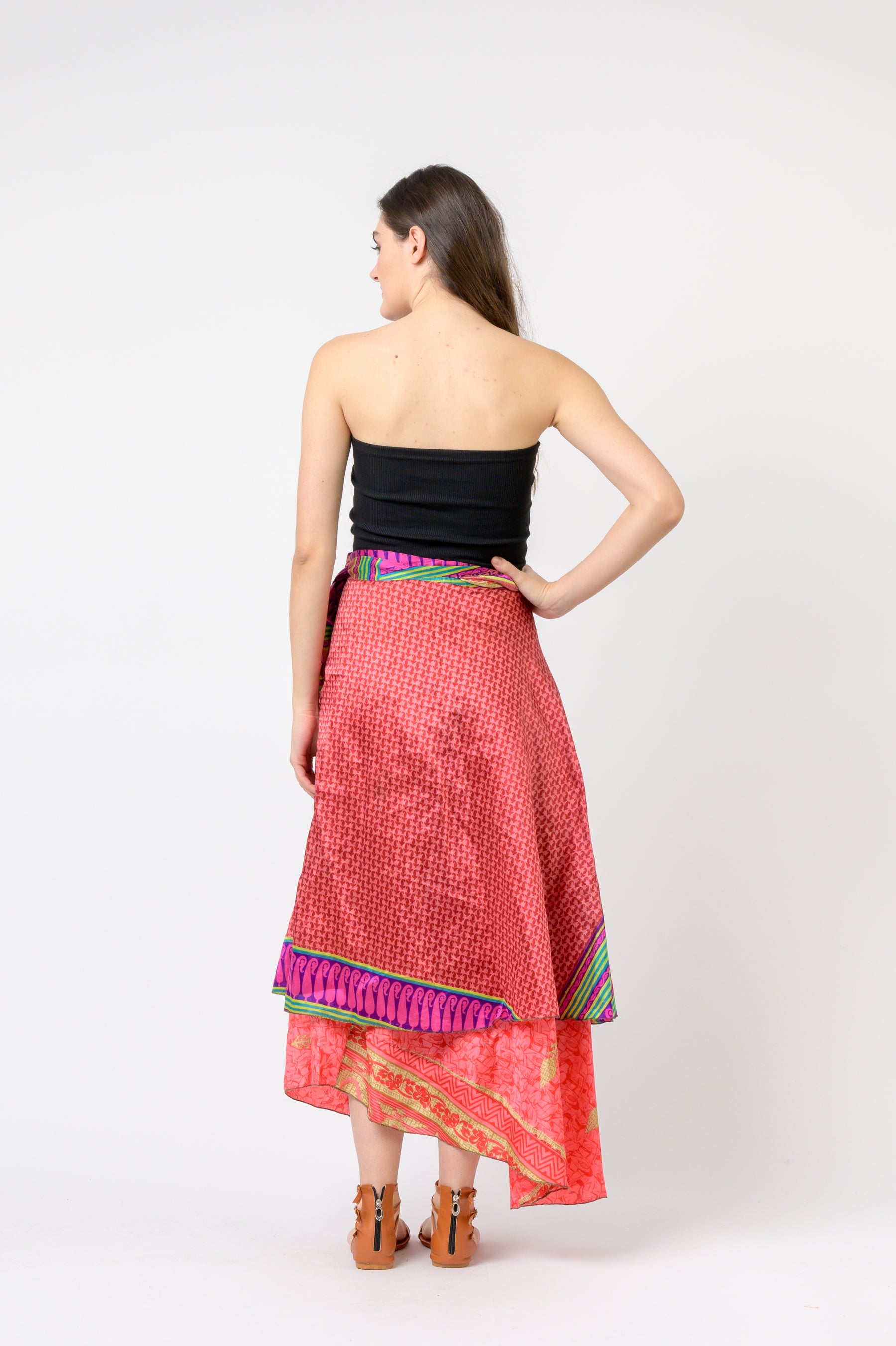 Rhea Printed Wrap Skirt