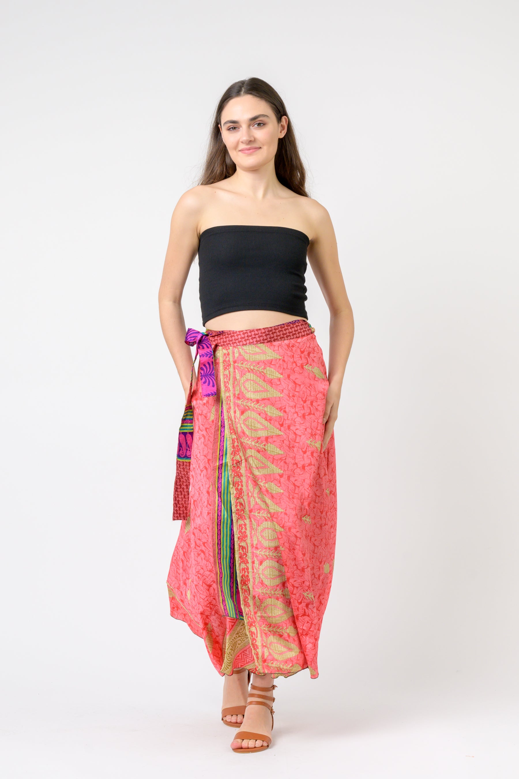 Rhea Printed Wrap Skirt