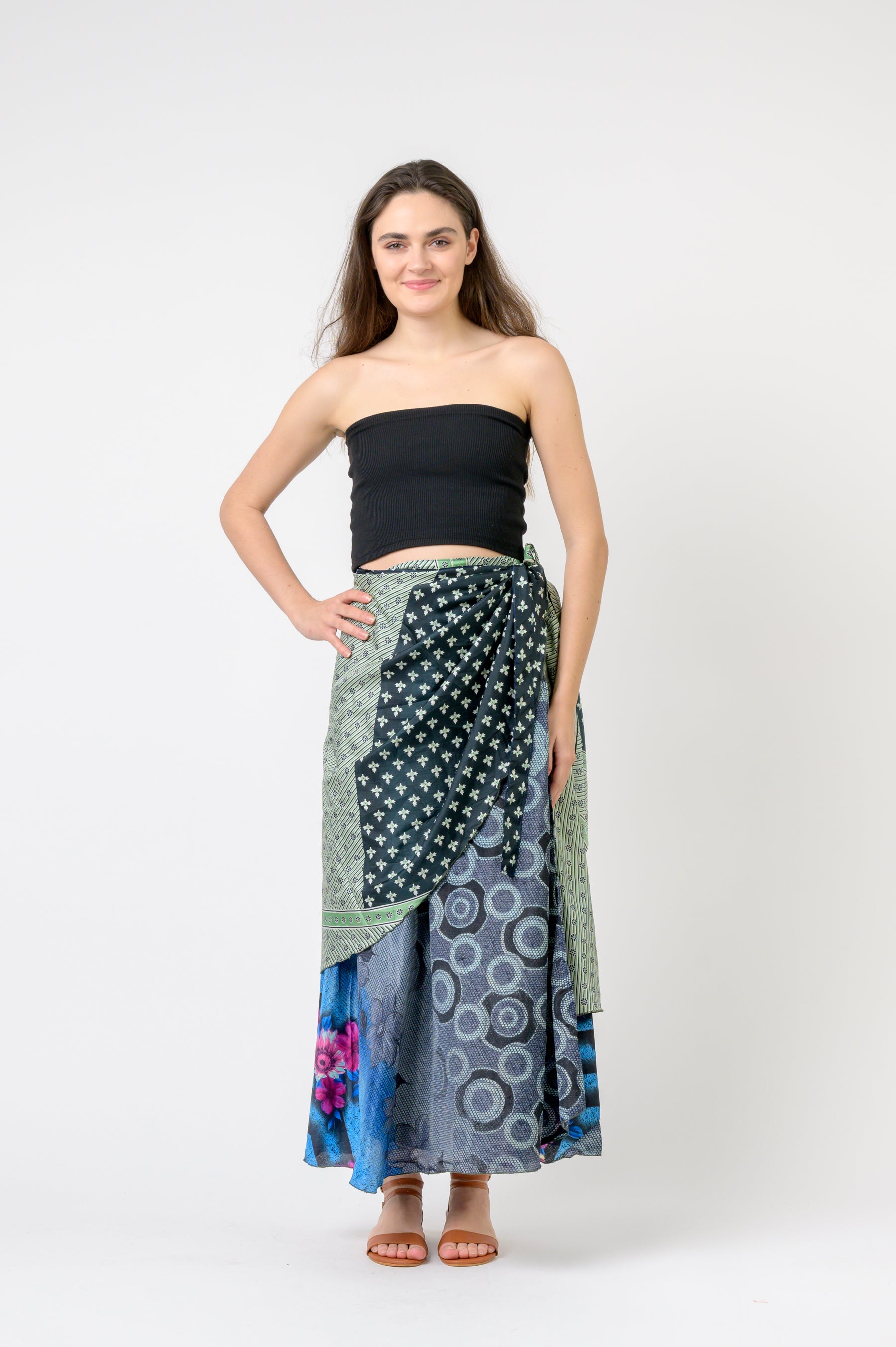 Rhea Printed Wrap Skirt