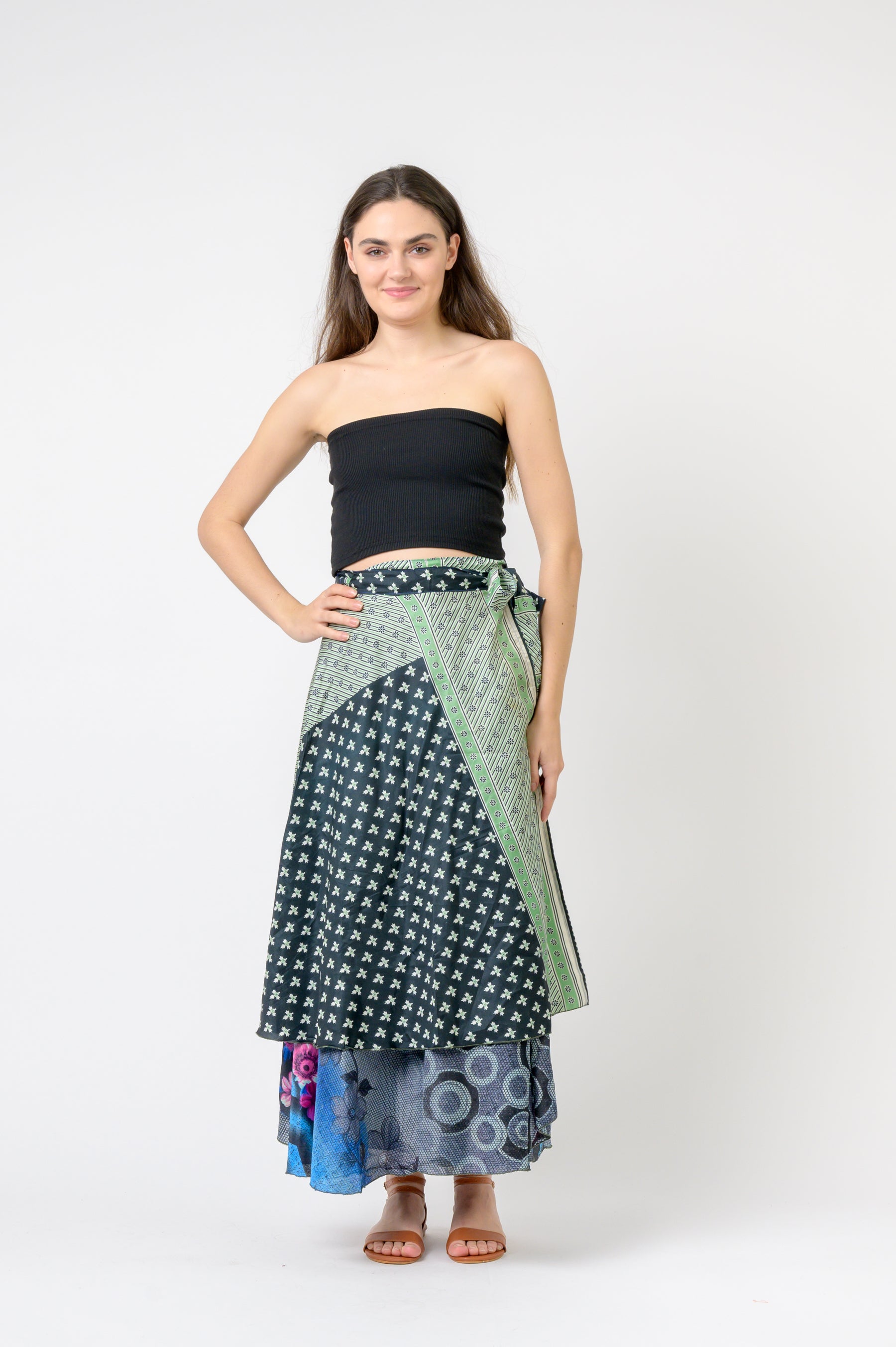 Rhea Printed Wrap Skirt