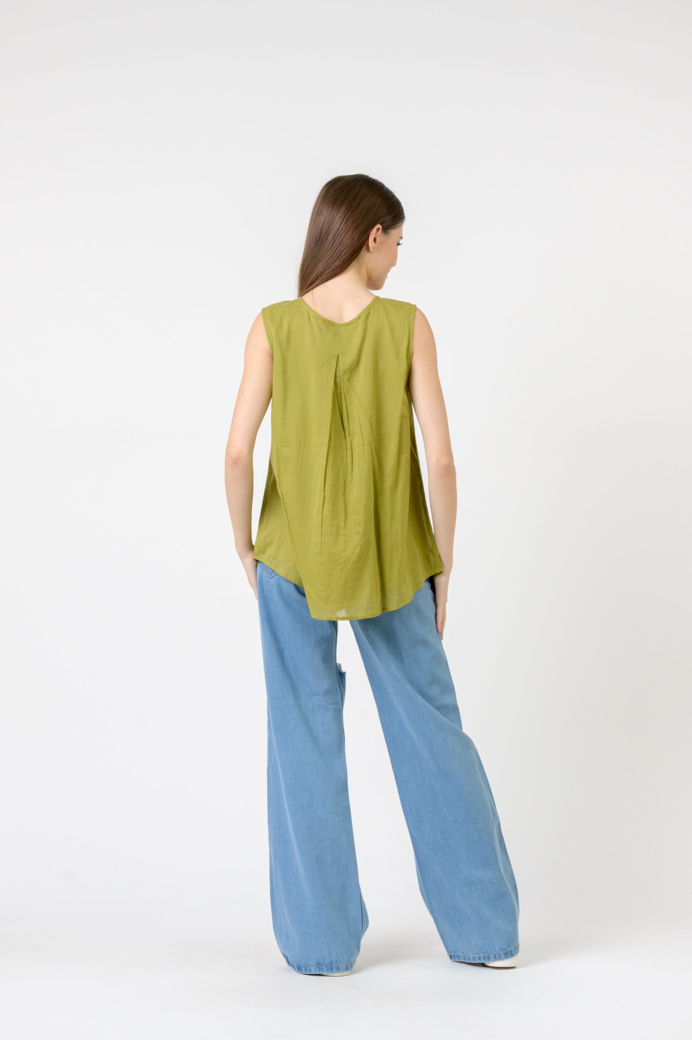 Rhea Solid Sleeveless Top