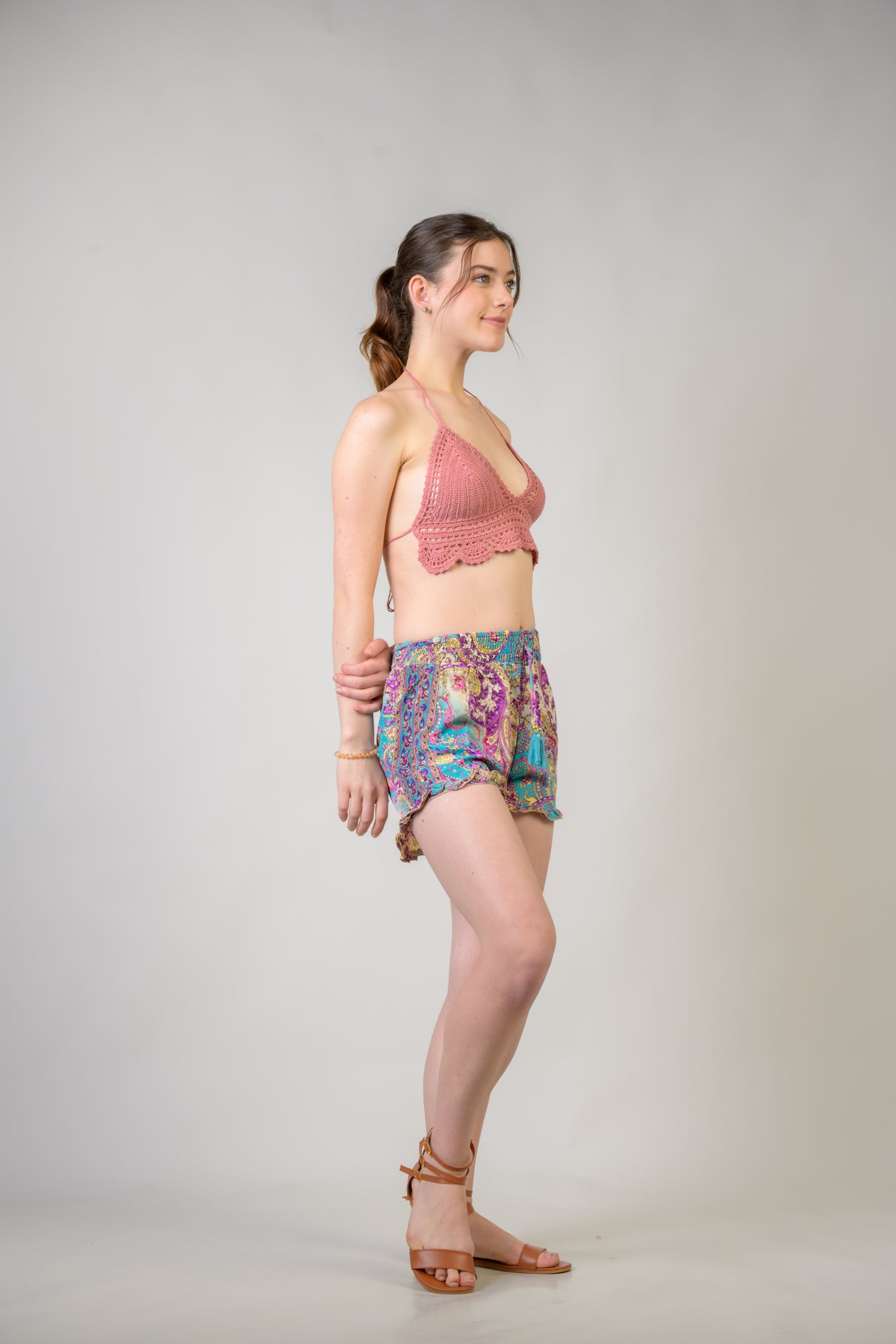 Rhea Patterned Bobbin Shorts Assorted / One Size