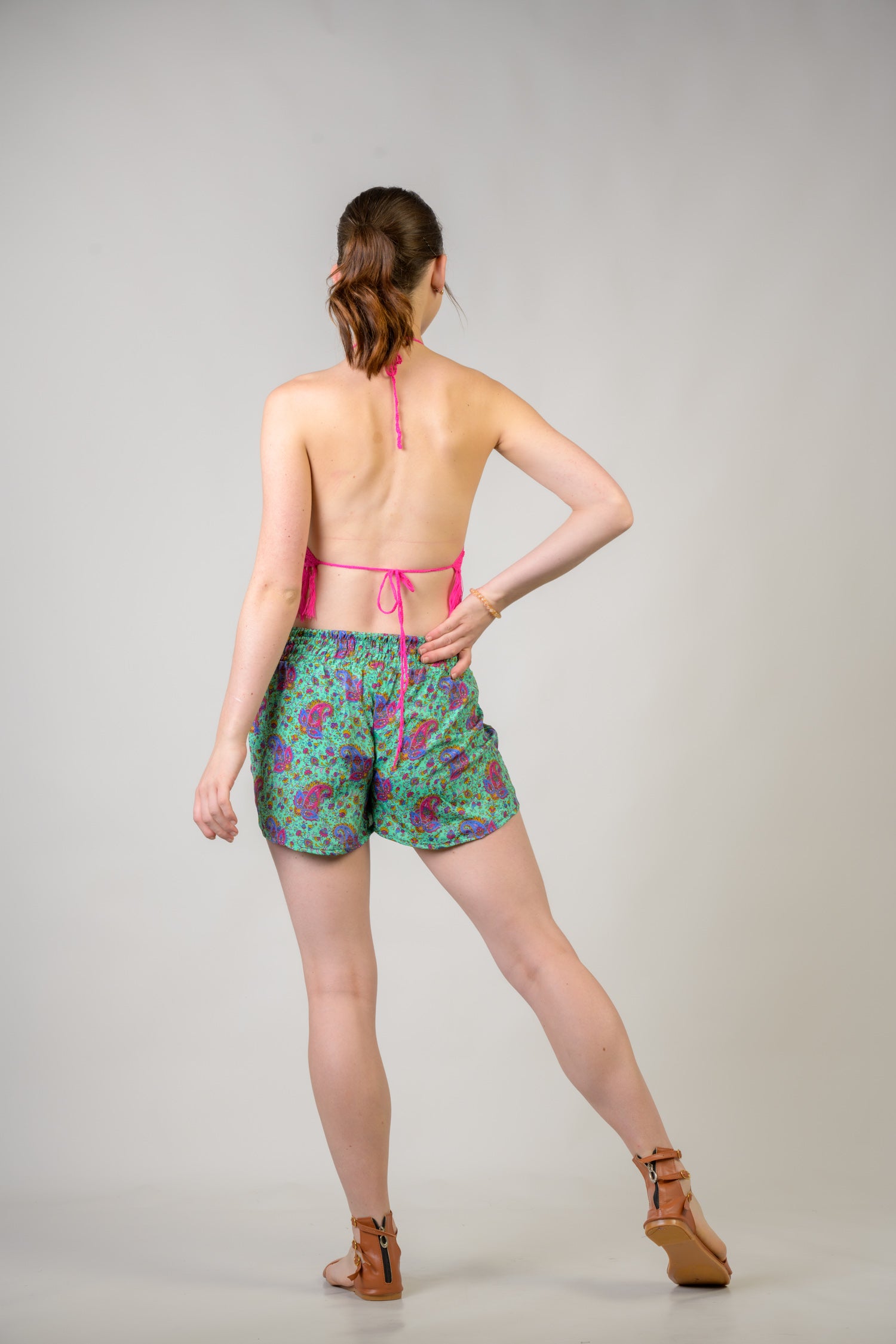 Rhea Patterned Bobbin Shorts Assorted / One Size