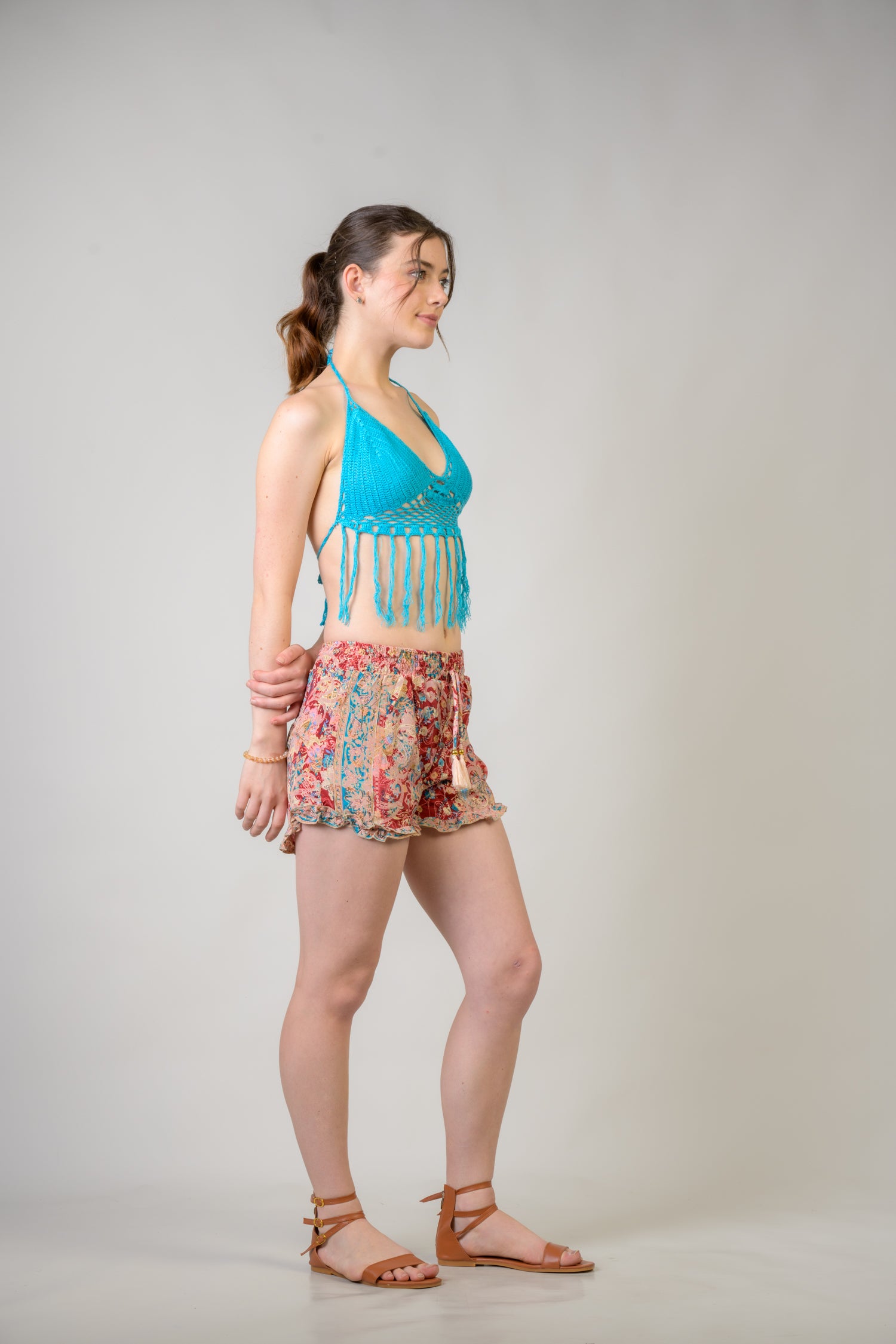 Rhea Patterned Bobbin Shorts Assorted / One Size