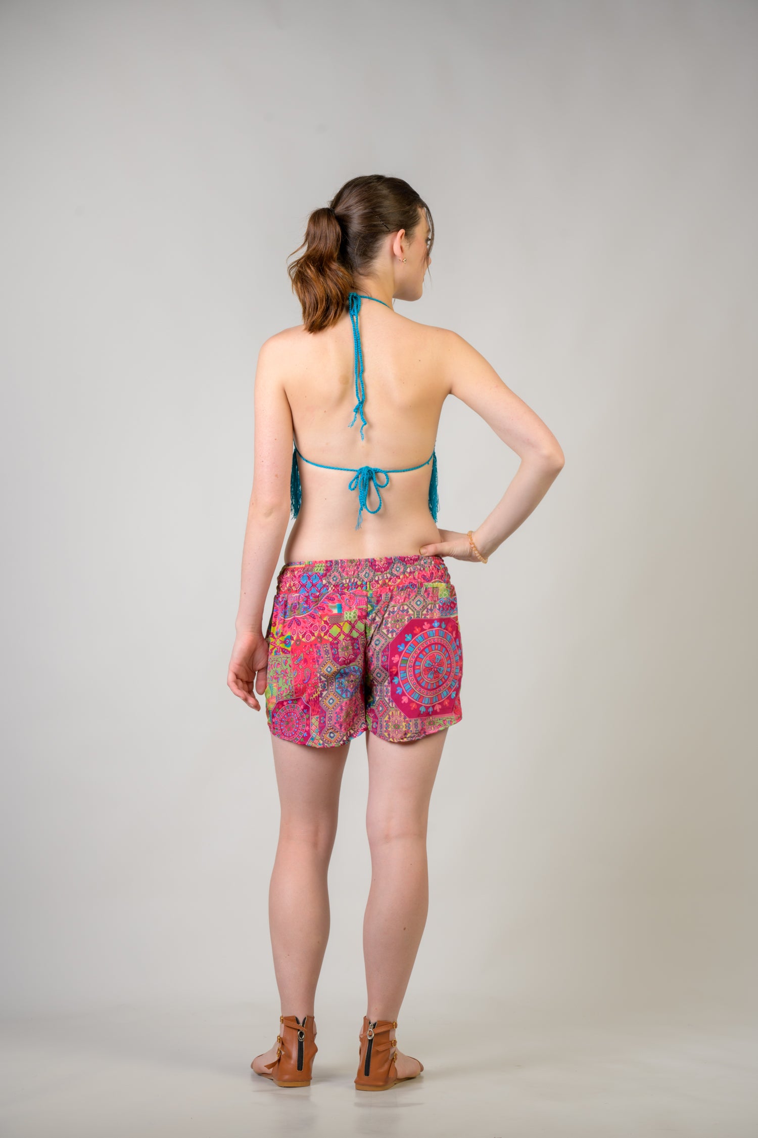 Rhea Patterned Bobbin Shorts Assorted / One Size