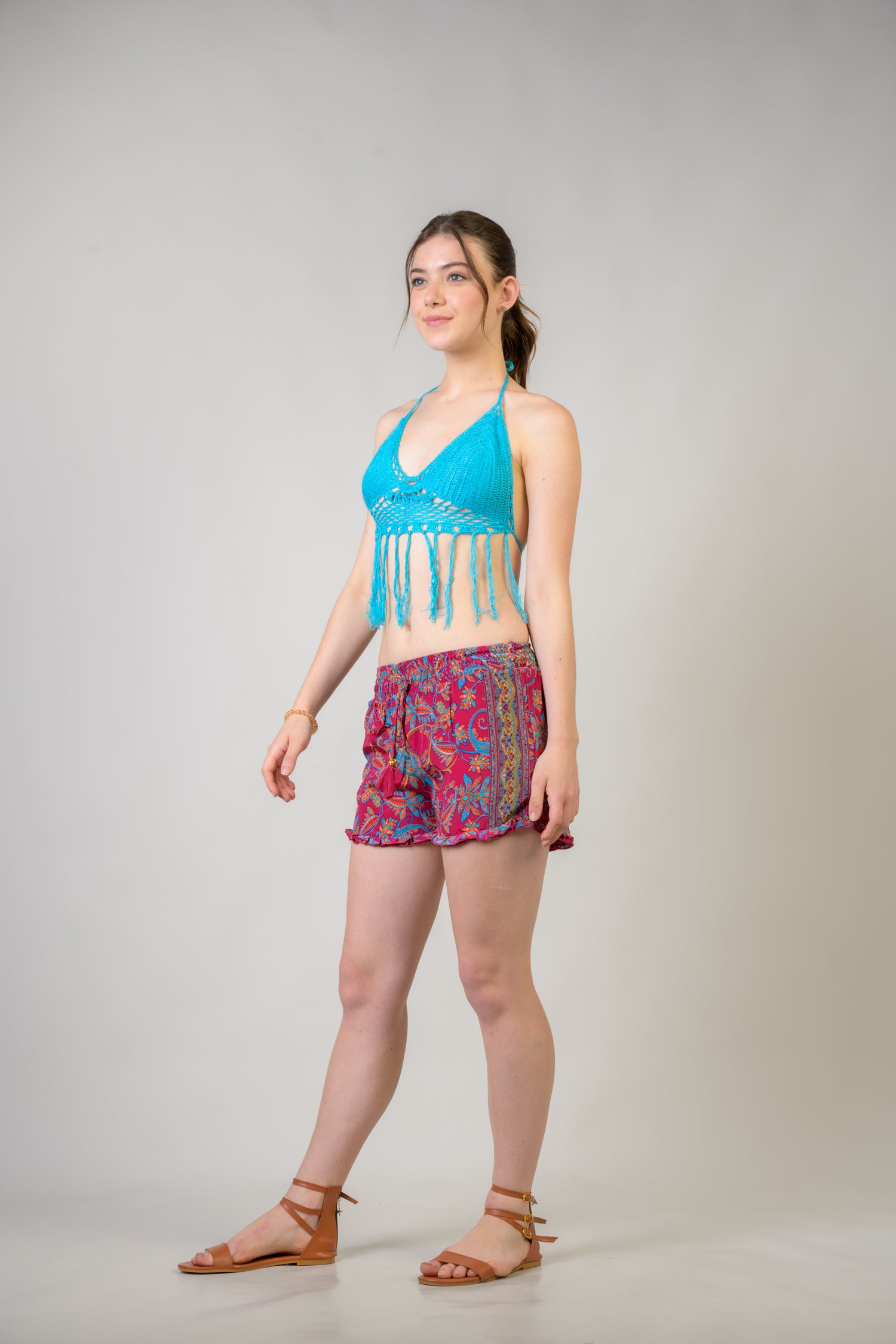 Rhea Patterned Bobbin Shorts Assorted / One Size
