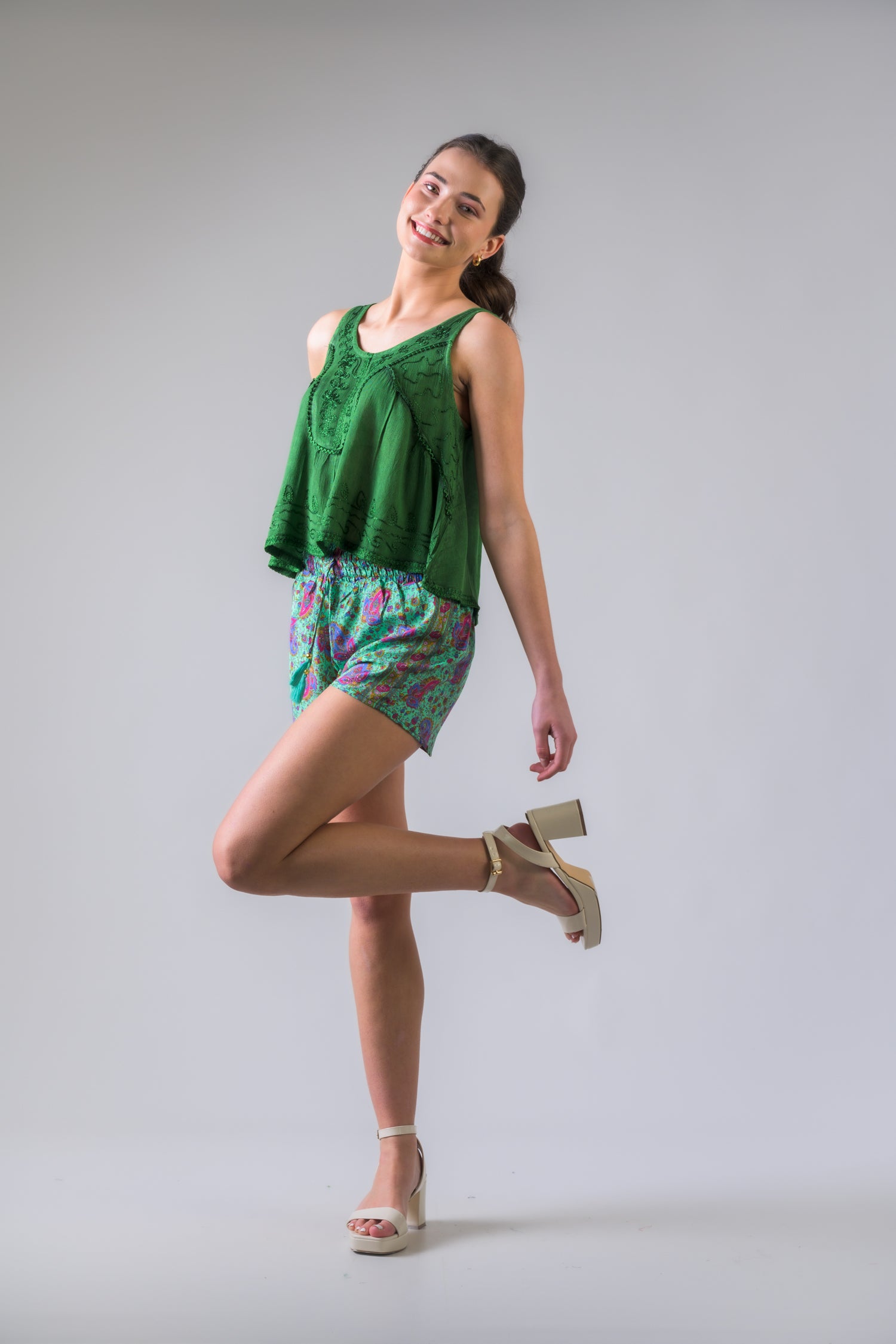Rhea Printed Shorts Assorted / One Size