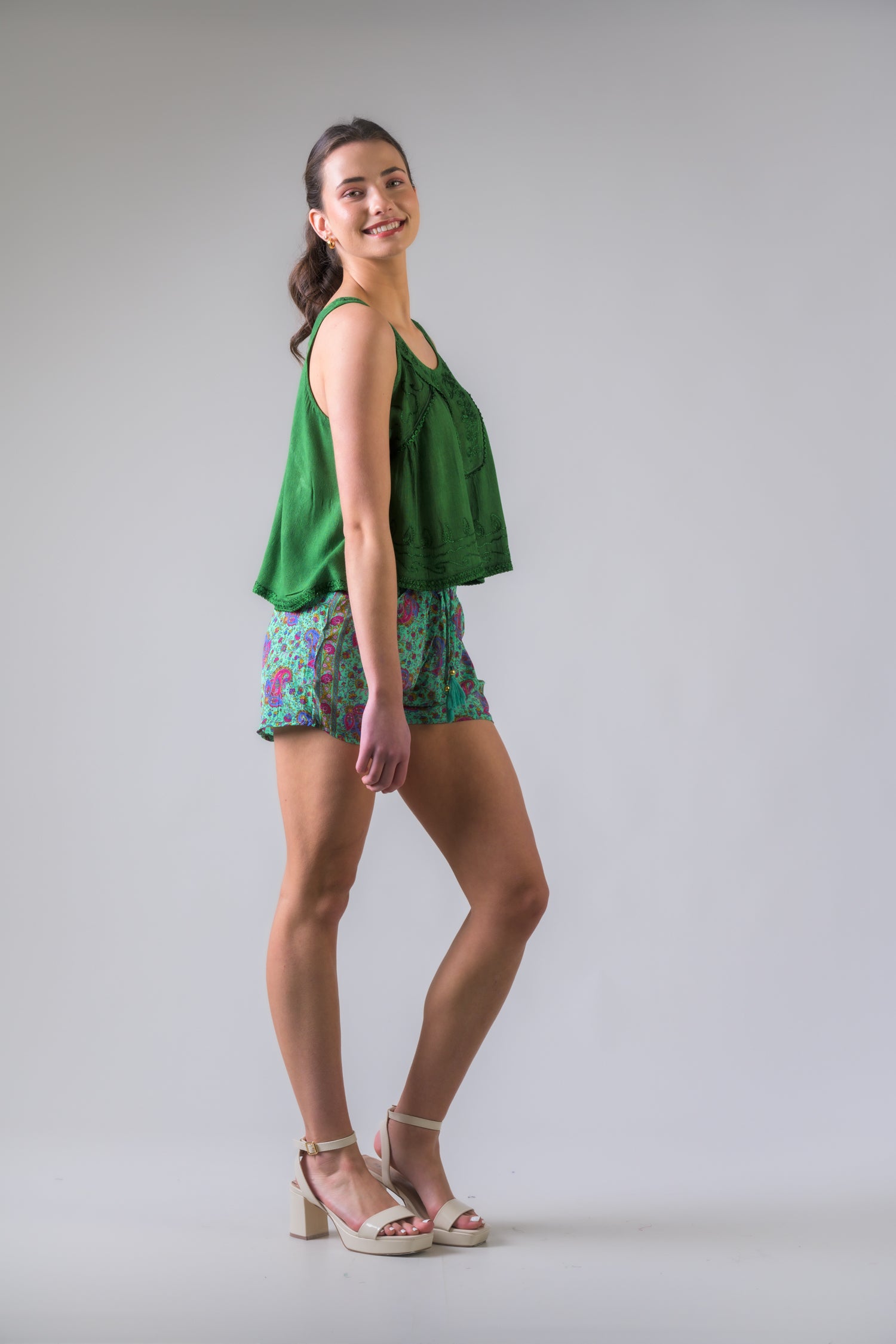 Rhea Printed Shorts Assorted / One Size