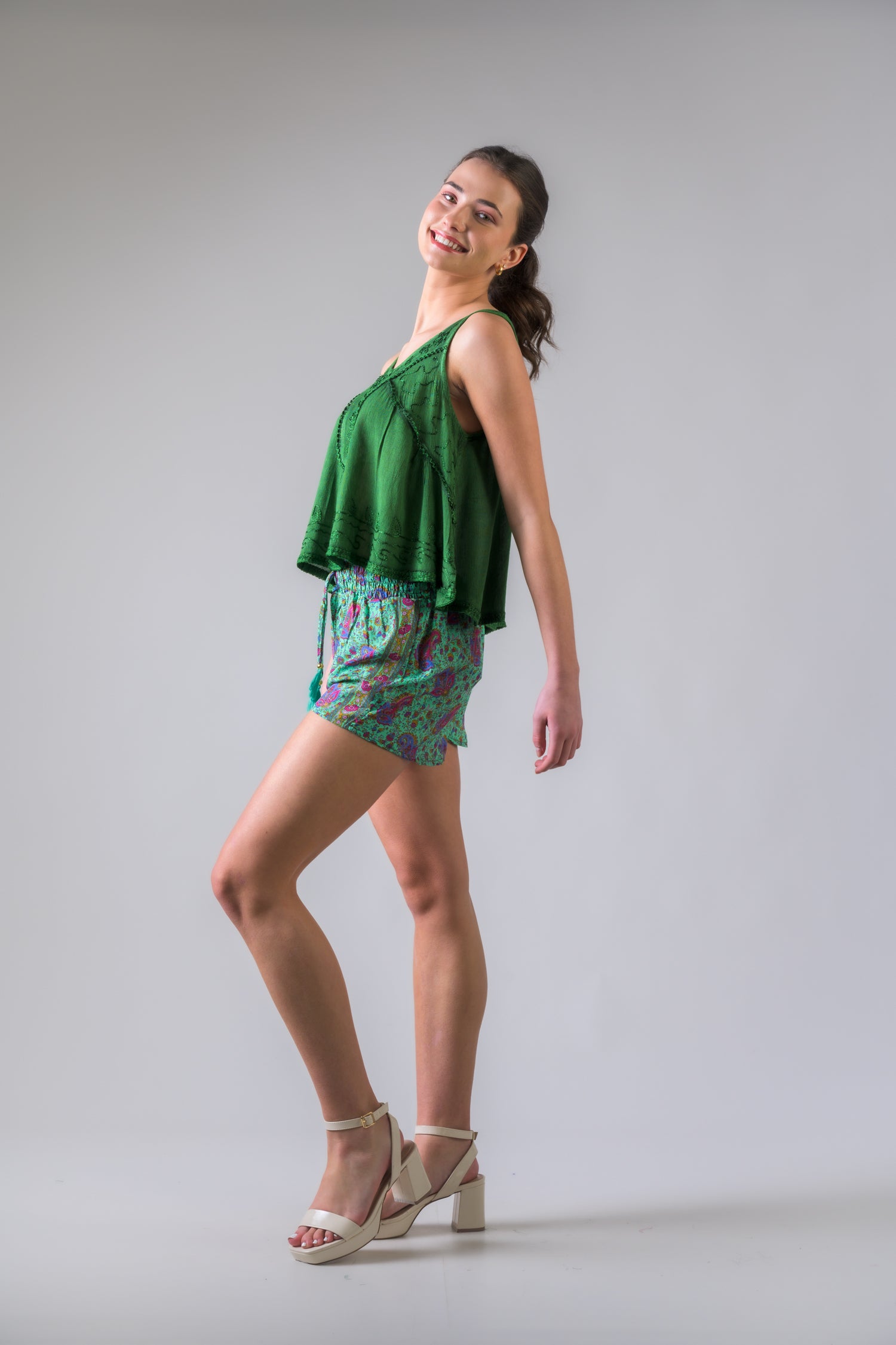 Rhea Printed Shorts Assorted / One Size