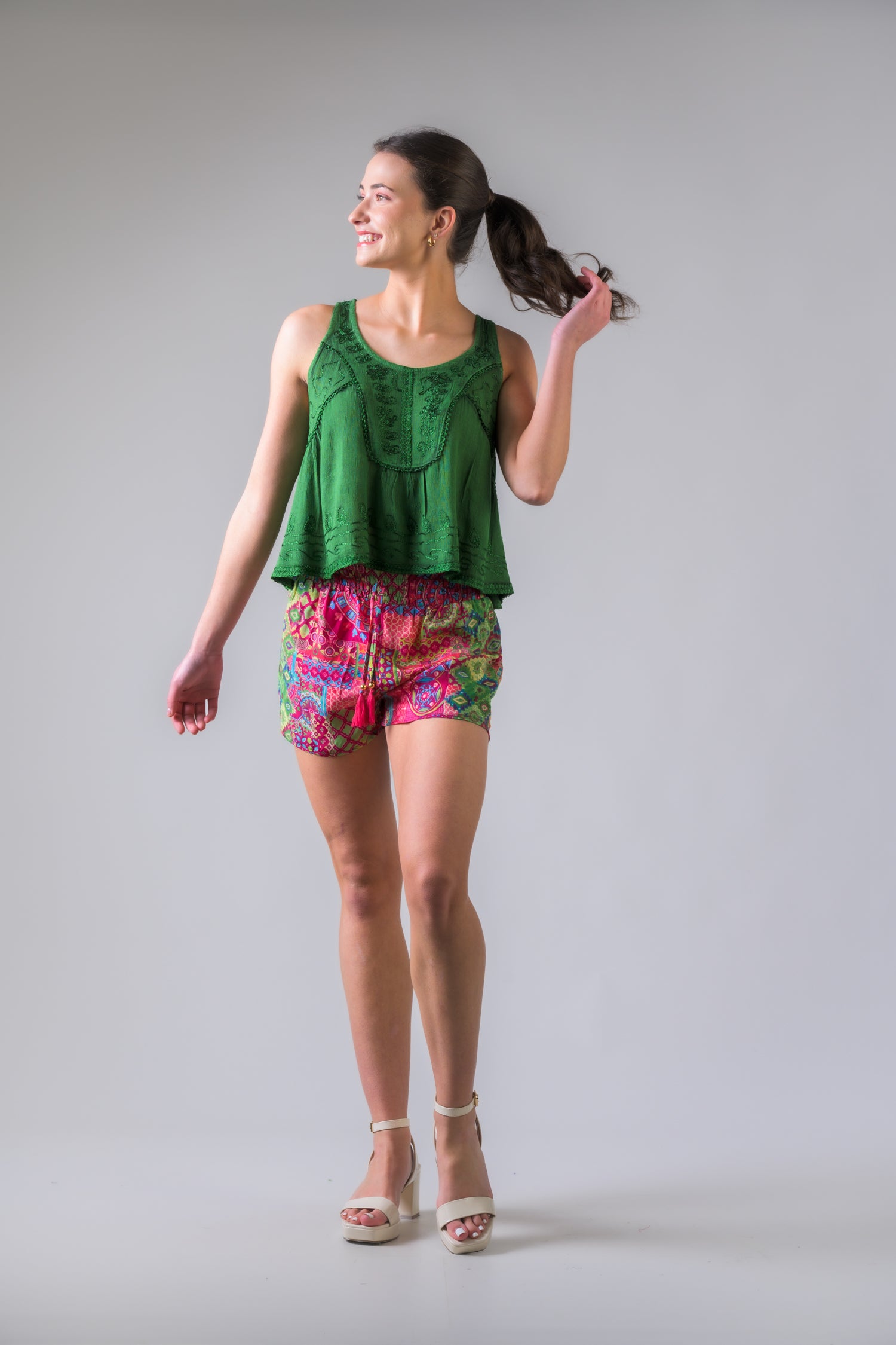 Rhea Printed Shorts Assorted / One Size