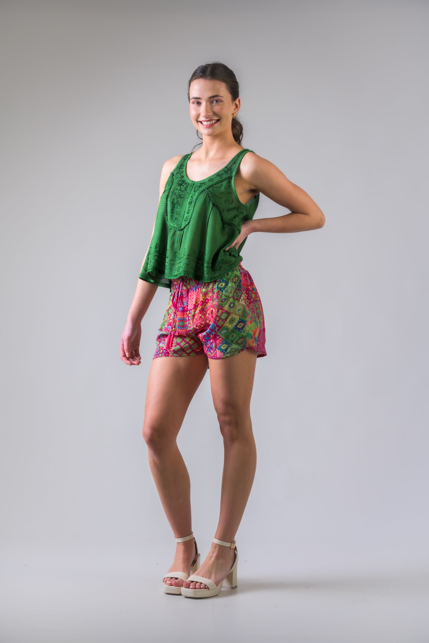 Rhea Printed Shorts Assorted / One Size