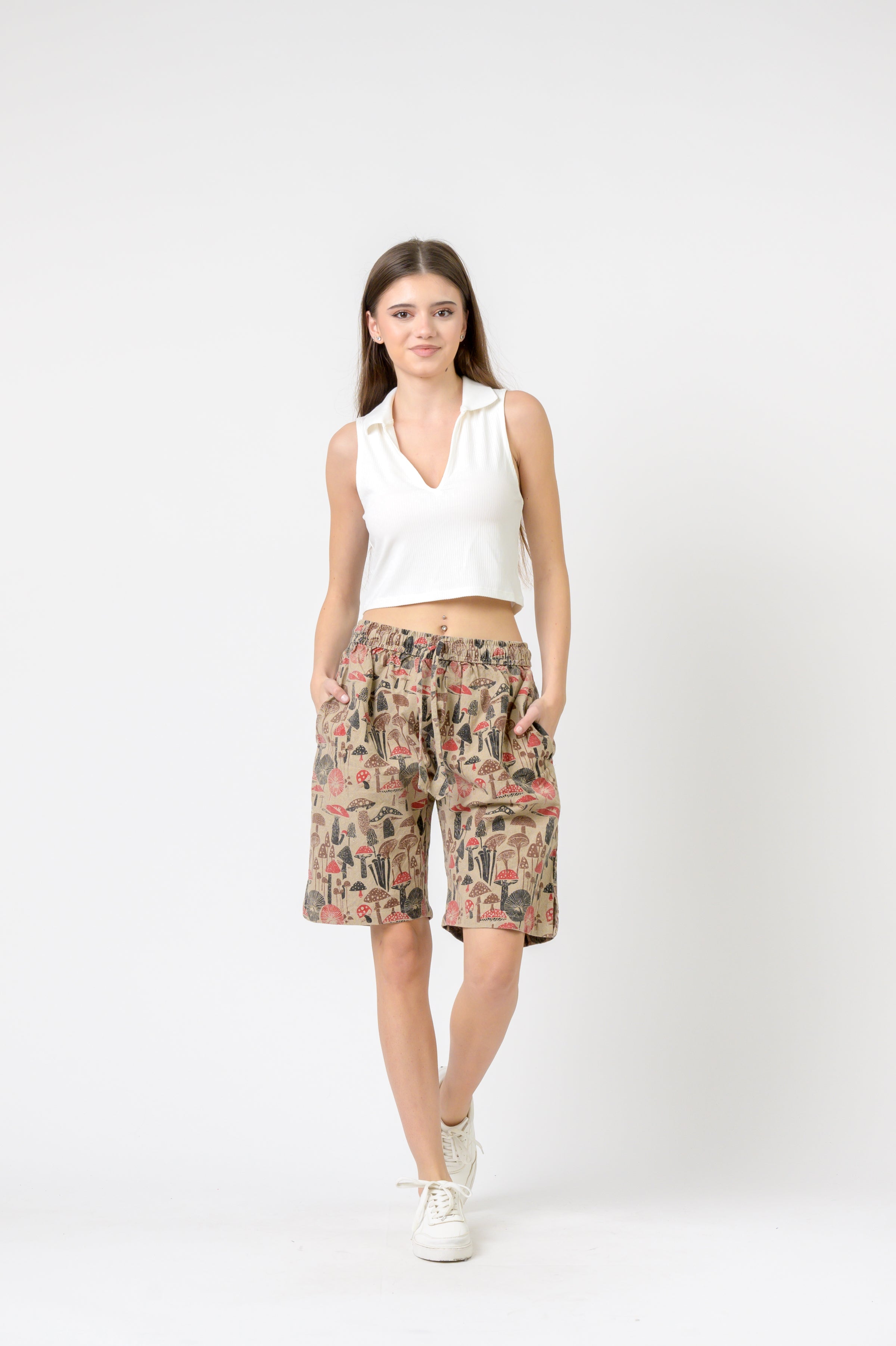 Rhea Mushroom Tied Shorts