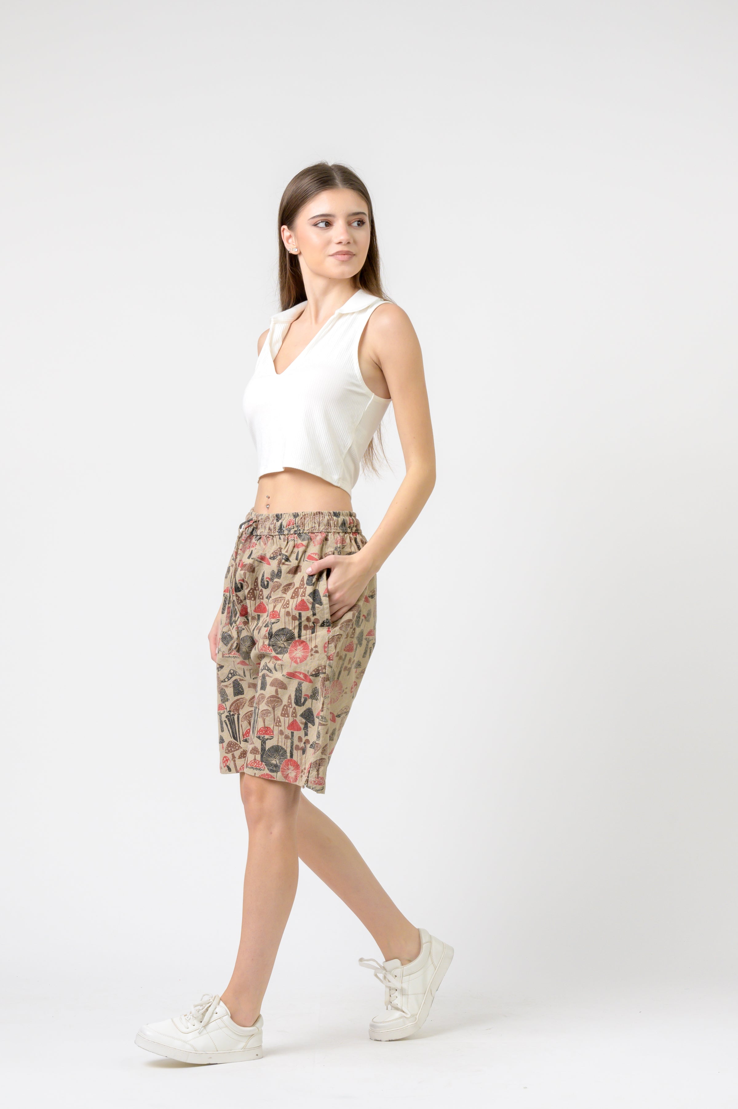 Rhea Mushroom Tied Shorts