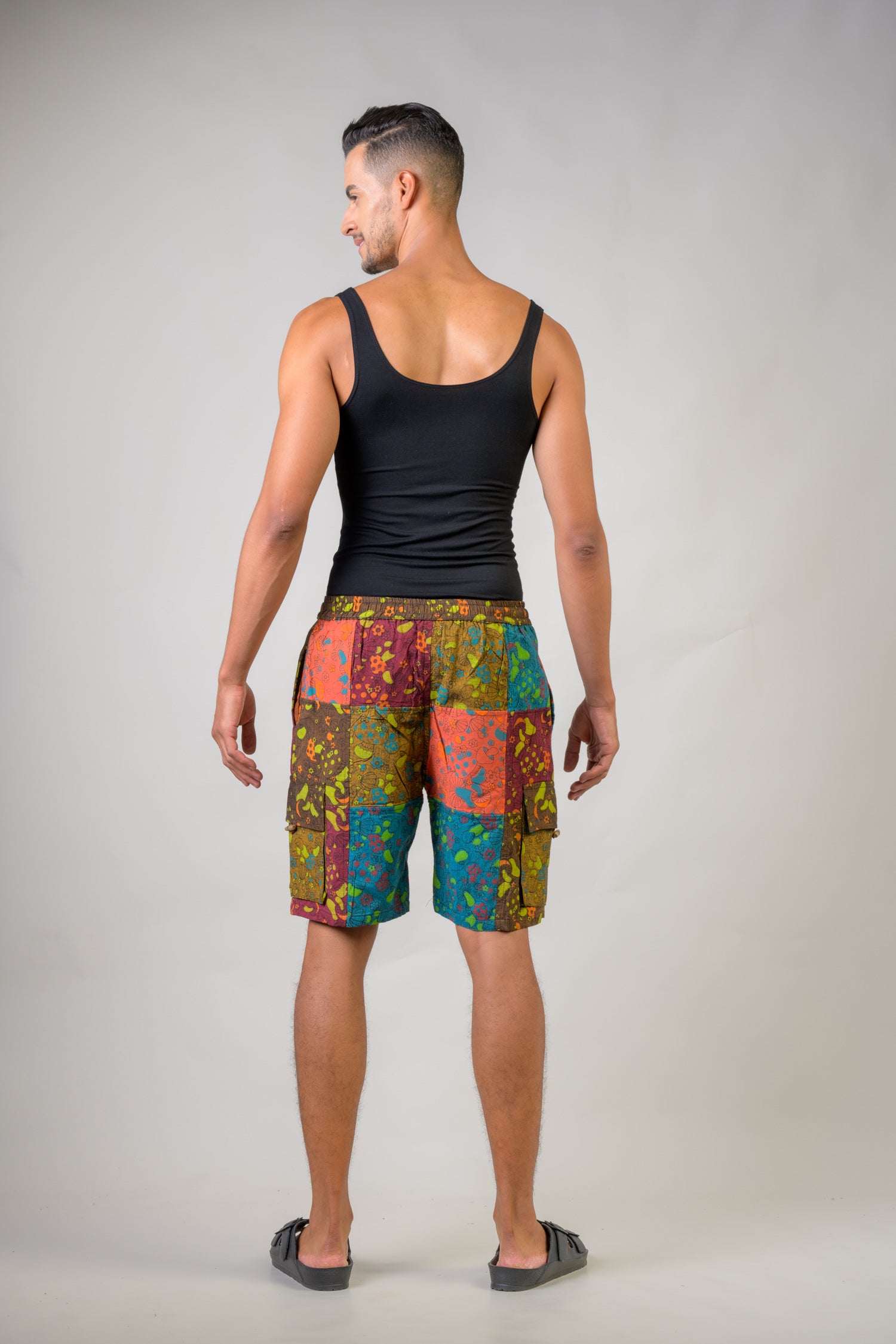 Rhea Colorful Mushroom Patches Shorts Multicolor / Small