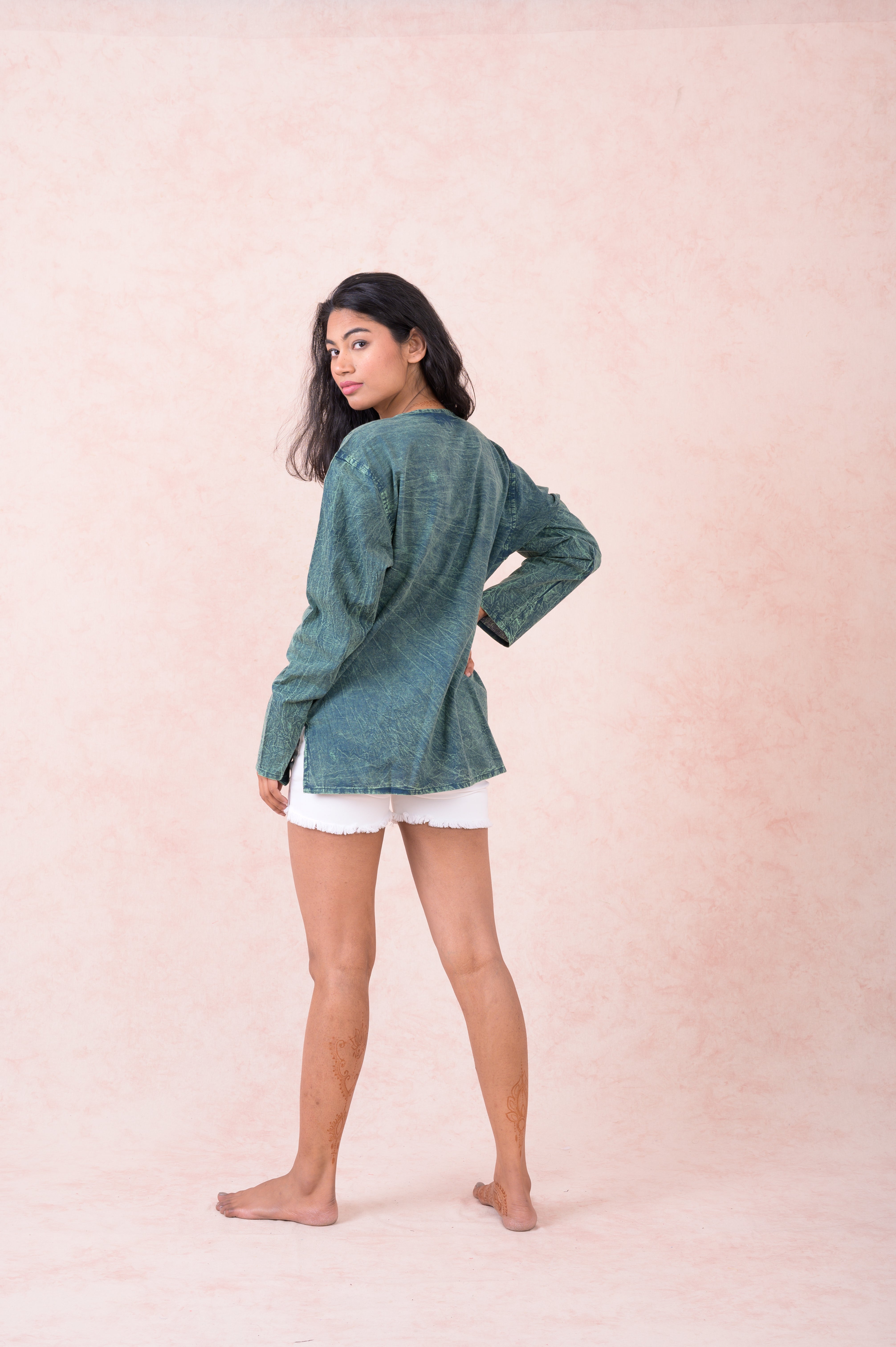 Rhea Button V-Neck Shirt