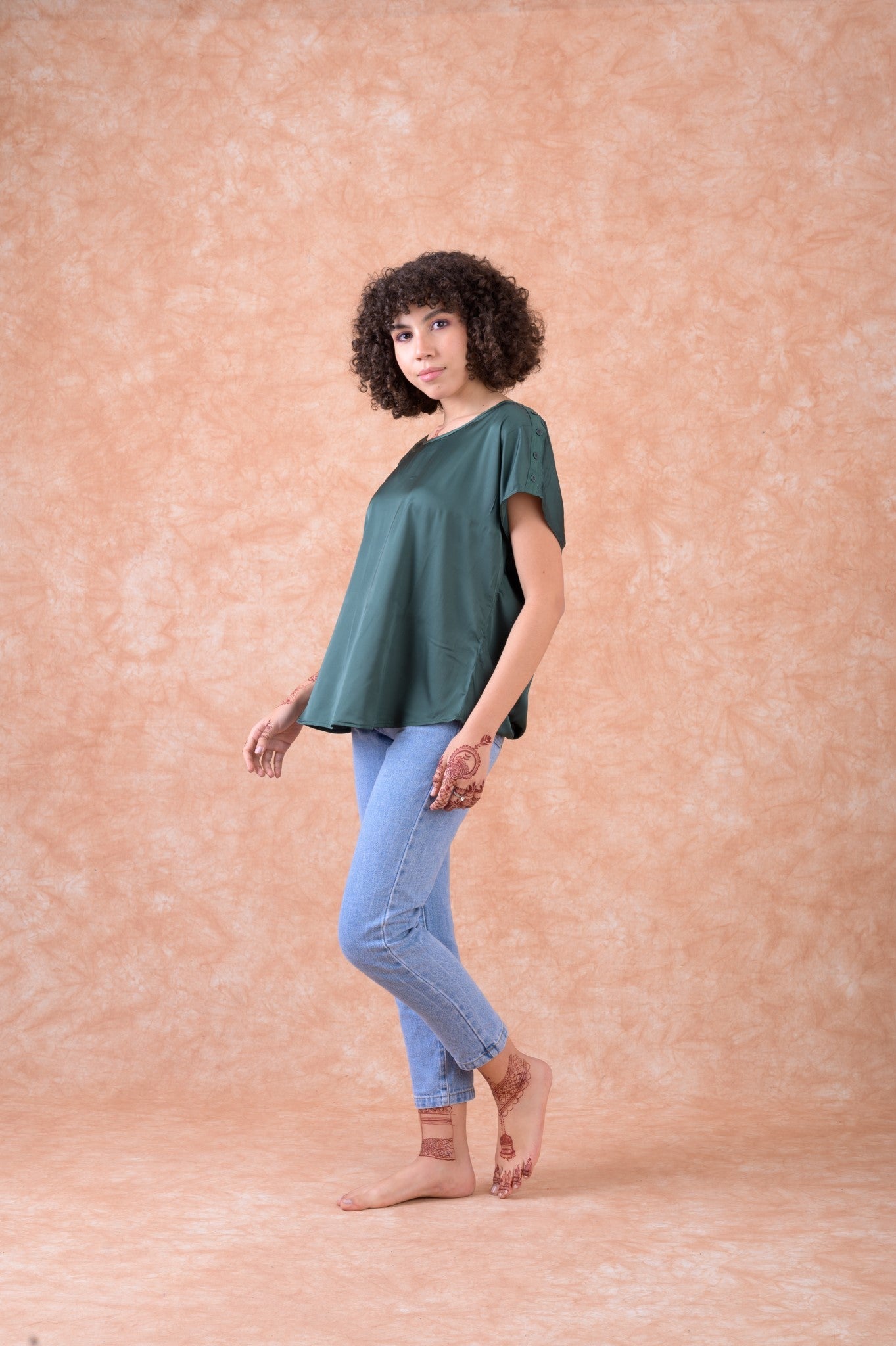 Rhea Libra Top Bottle Green / L/X