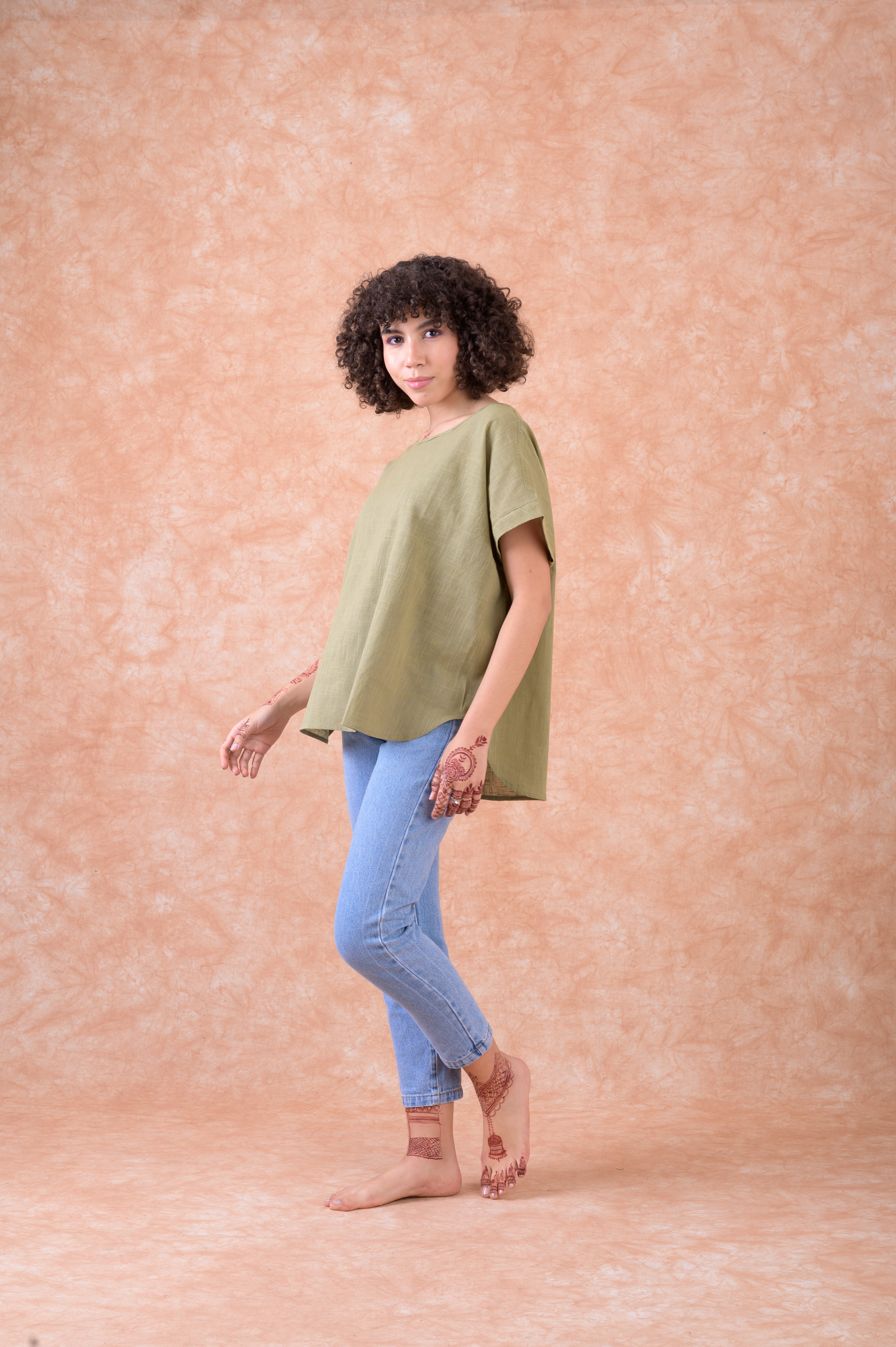 Rhea Stella Top Olive / L/X