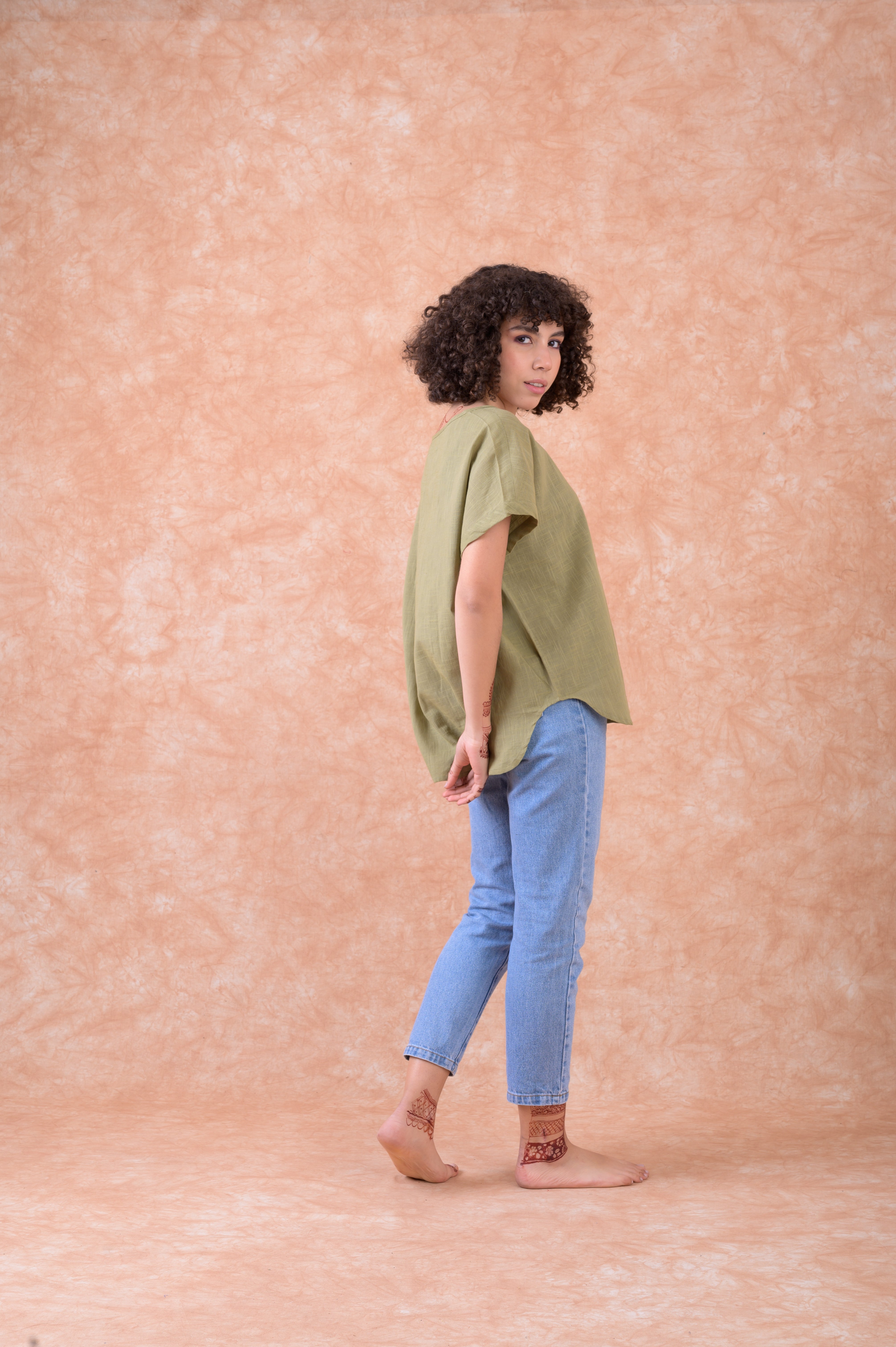 Rhea Stella Top Olive / L/X