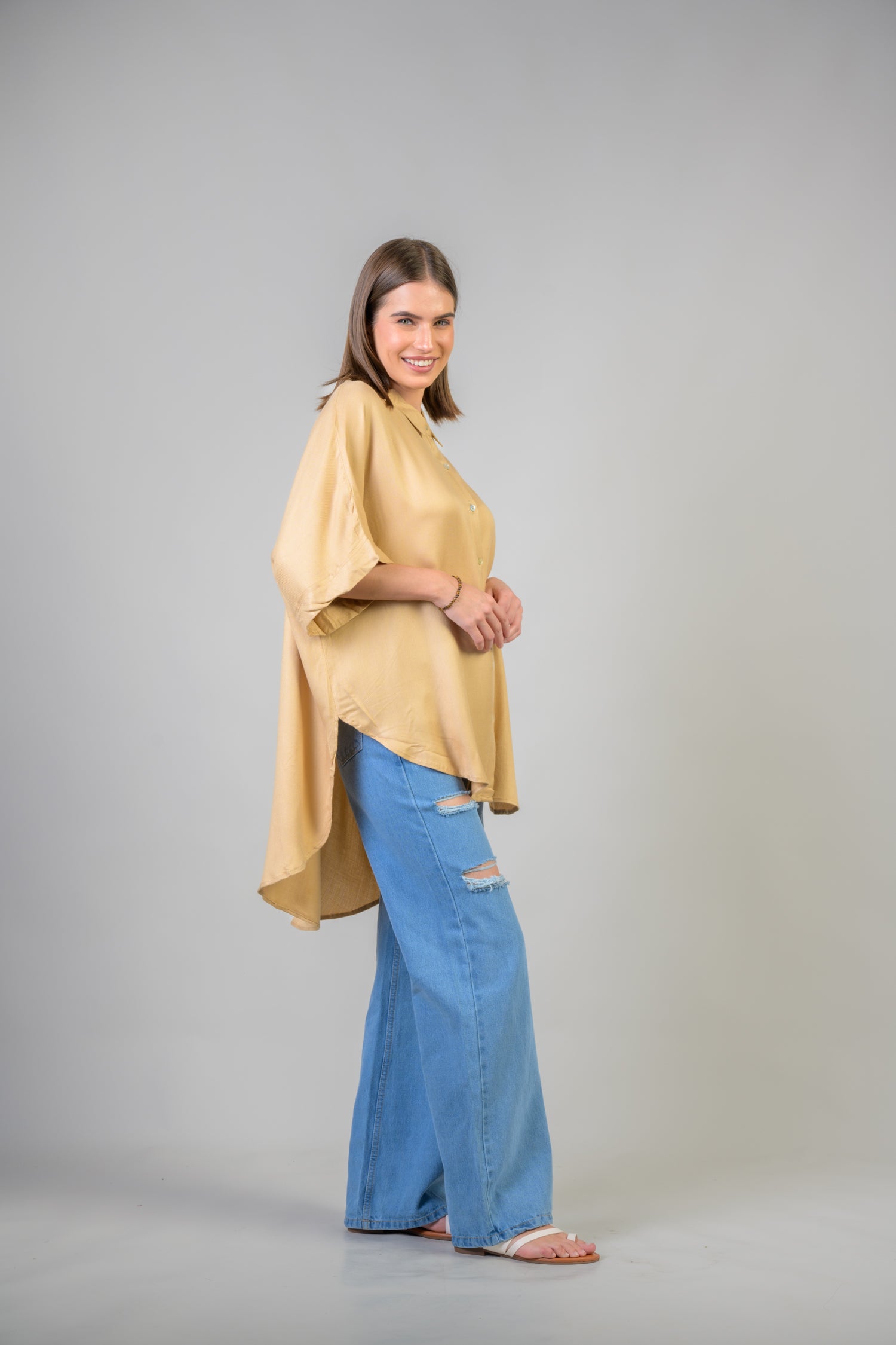 Rhea Mila Shirt Beige / L/X