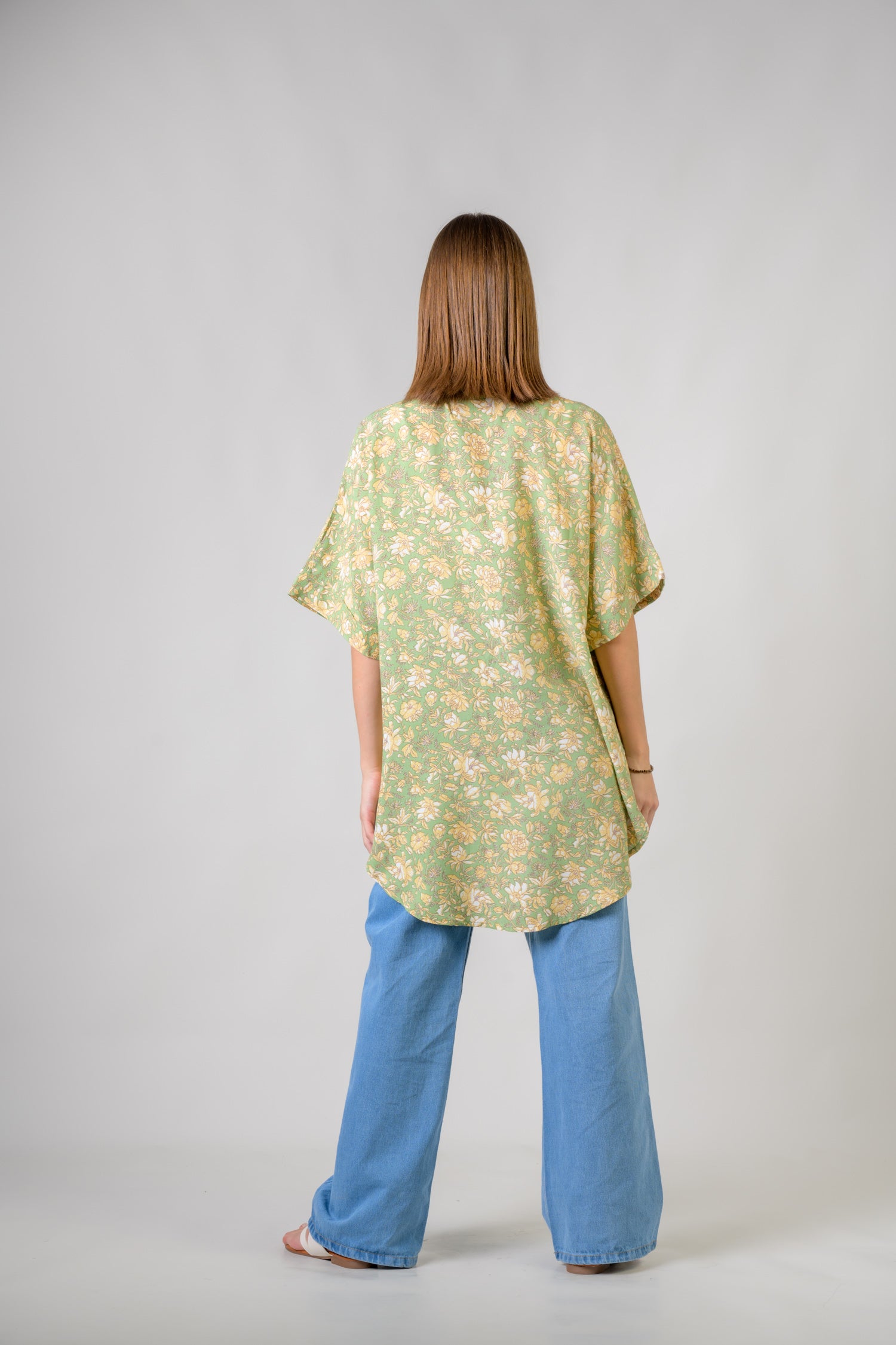 Rhea Mila Flower Shirt Green / L/X