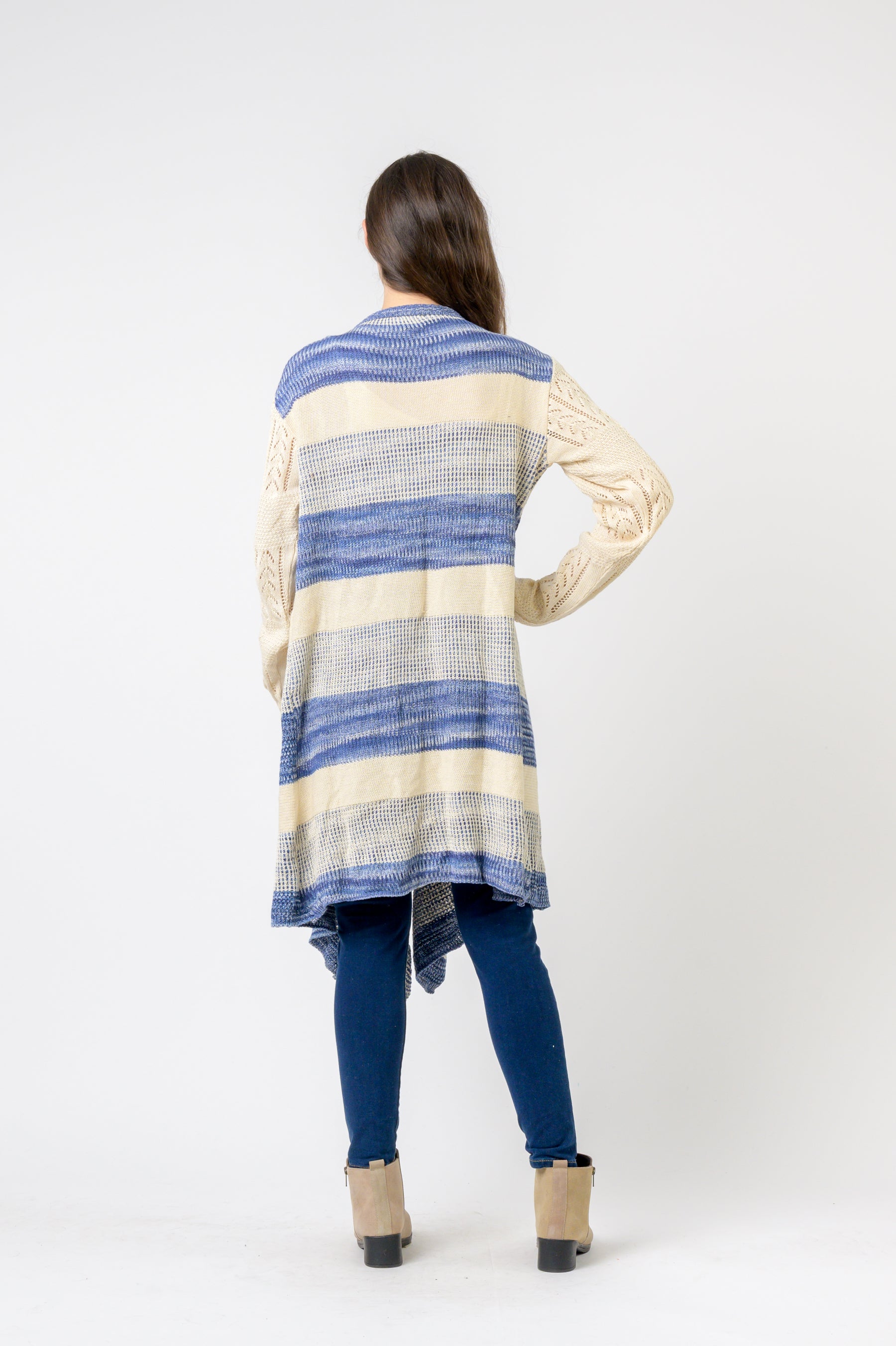 Rhea Long Sweater with Stripes