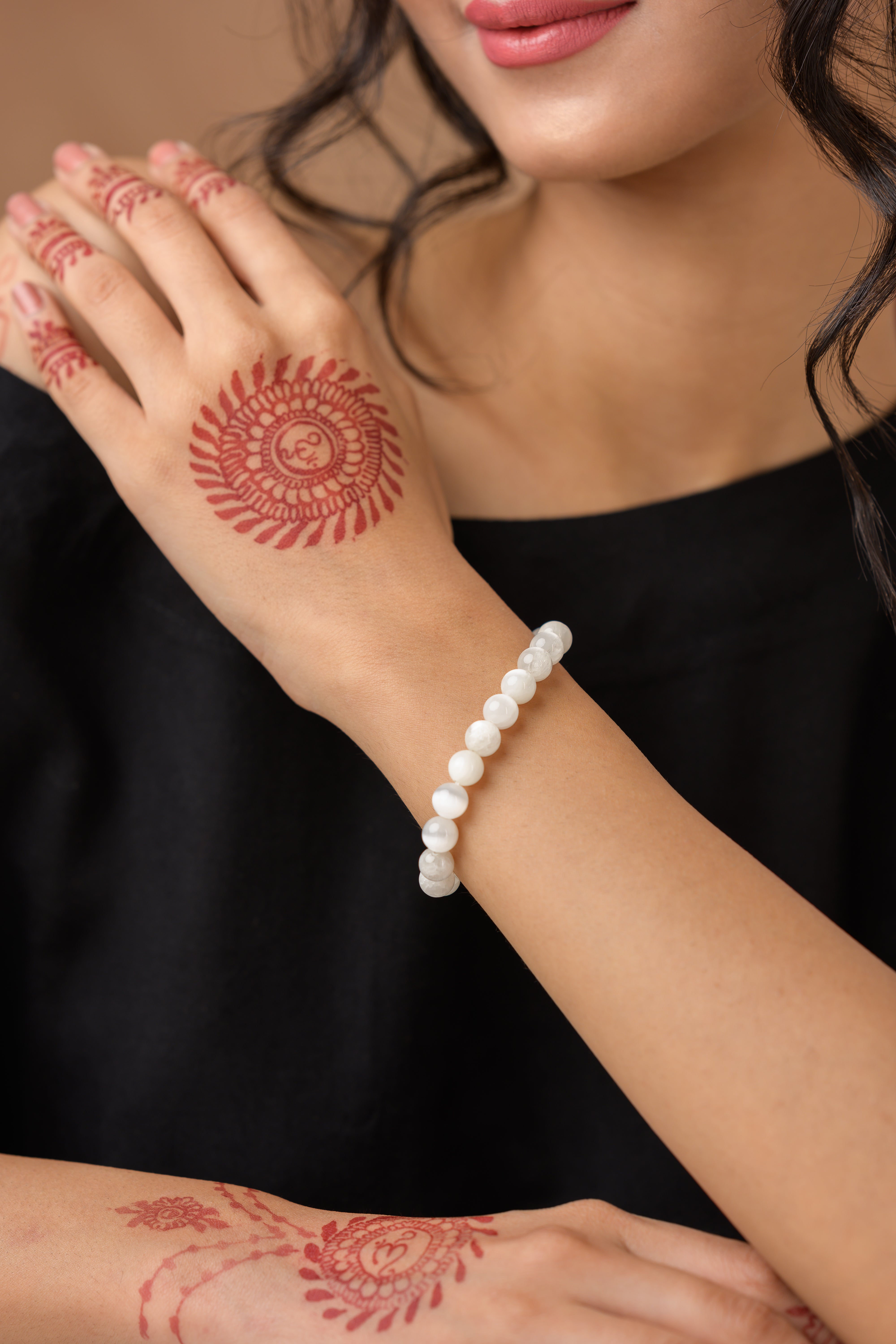 Selenite Bead Bracelet