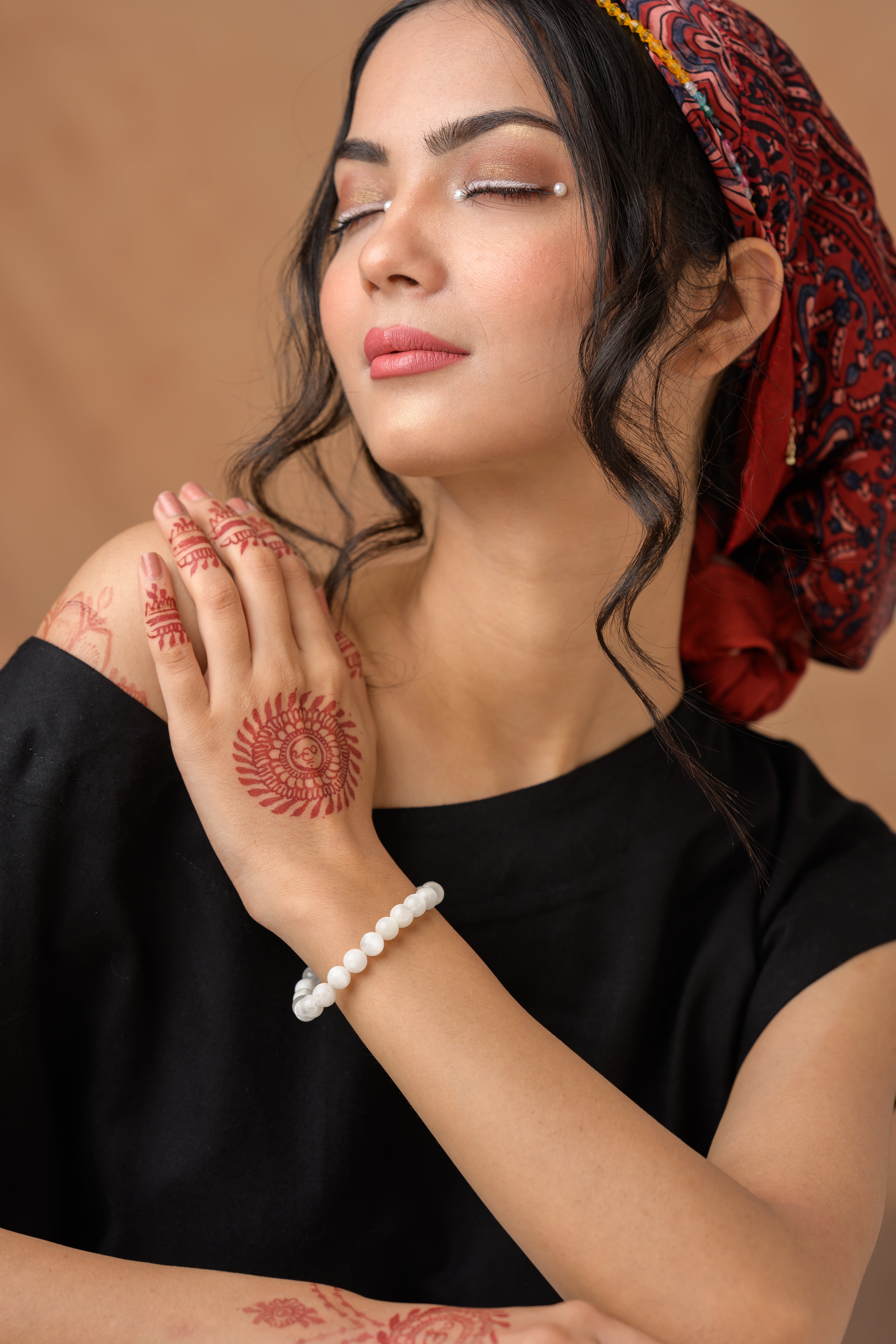 Selenite Bead Bracelet