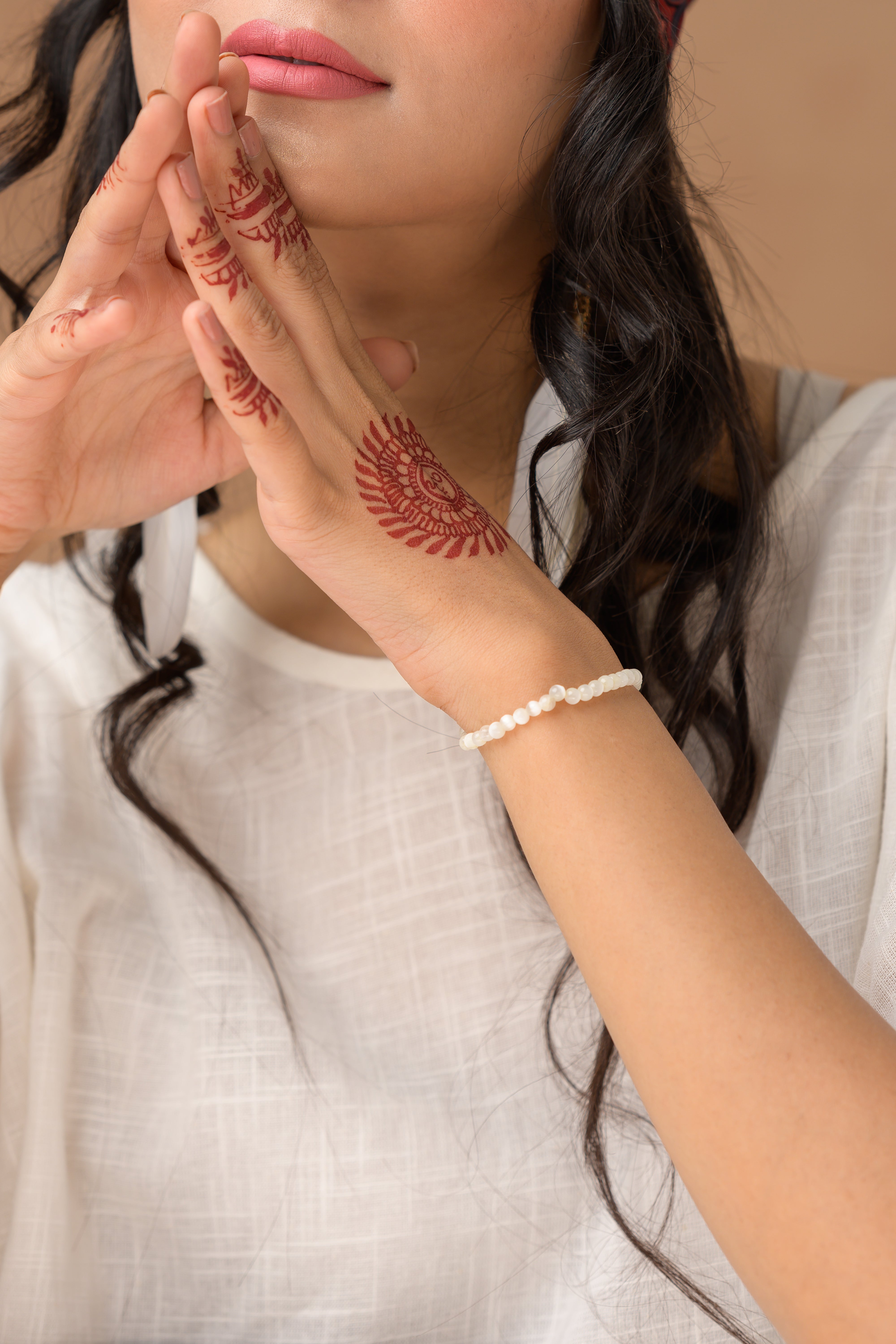 Selenite Bead Bracelet