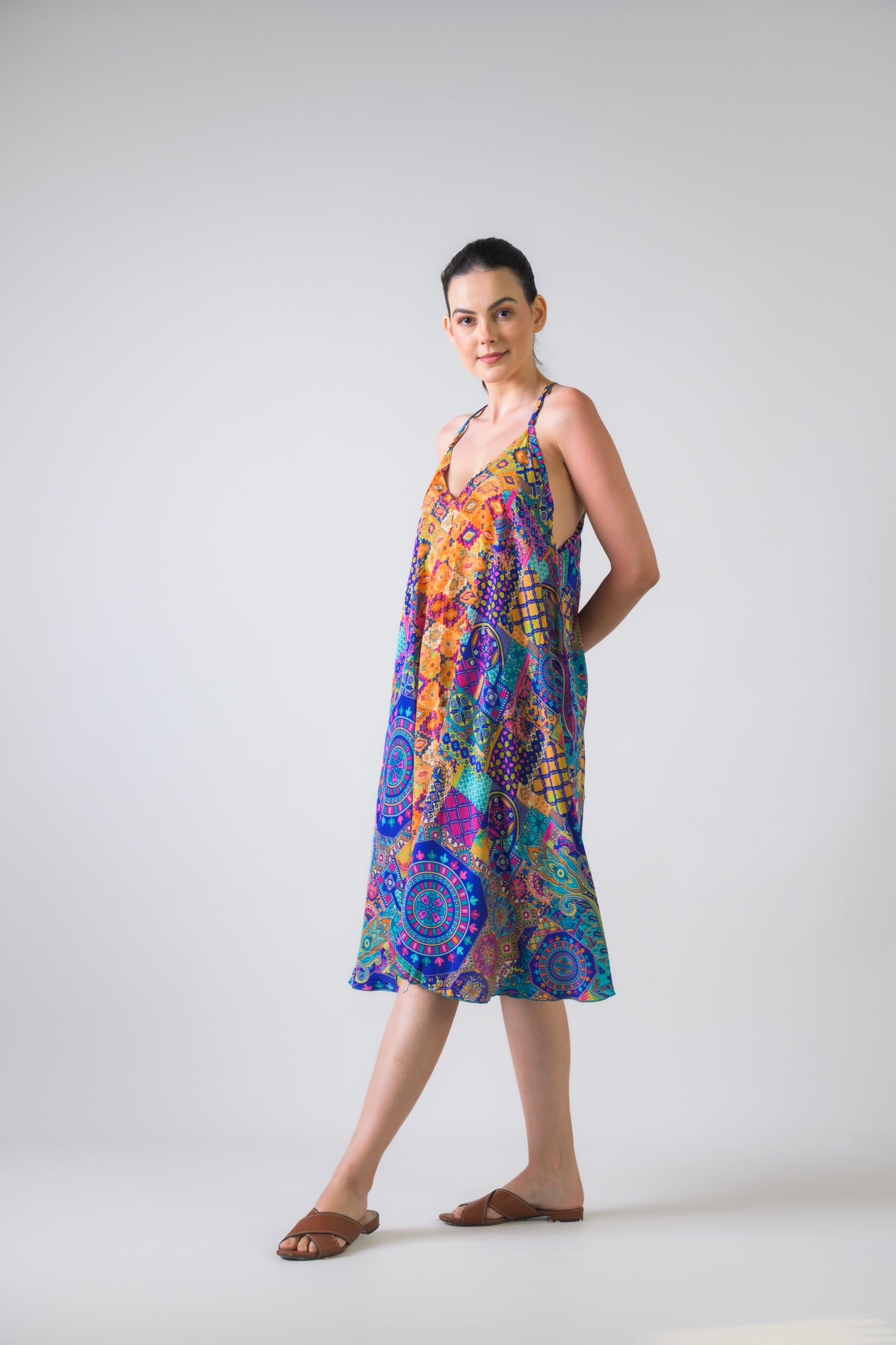 Rhea Short V Neck Dress (Assorted)