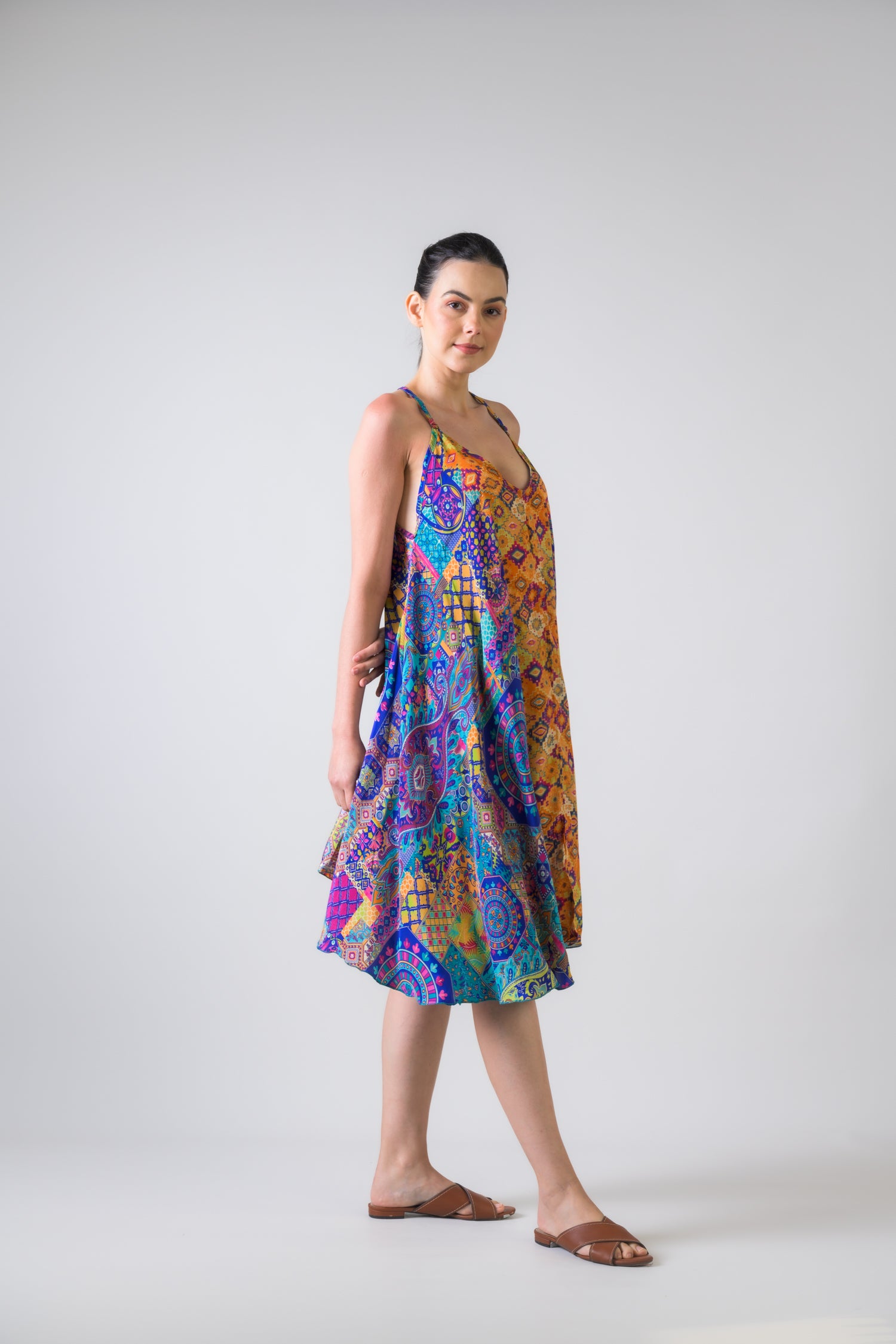 Rhea Short V Neck Dress