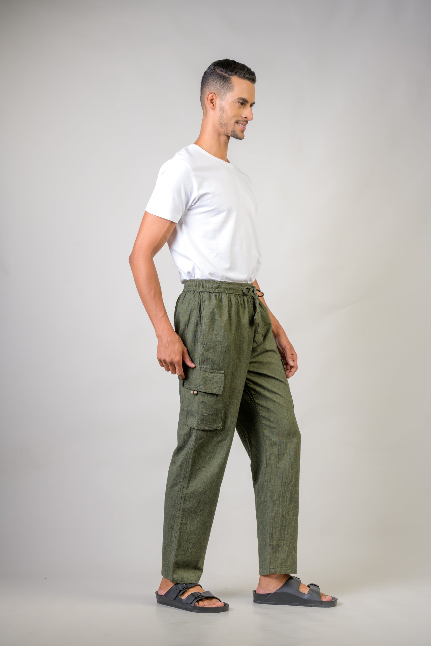 Rhea Solid Cargo Trouser