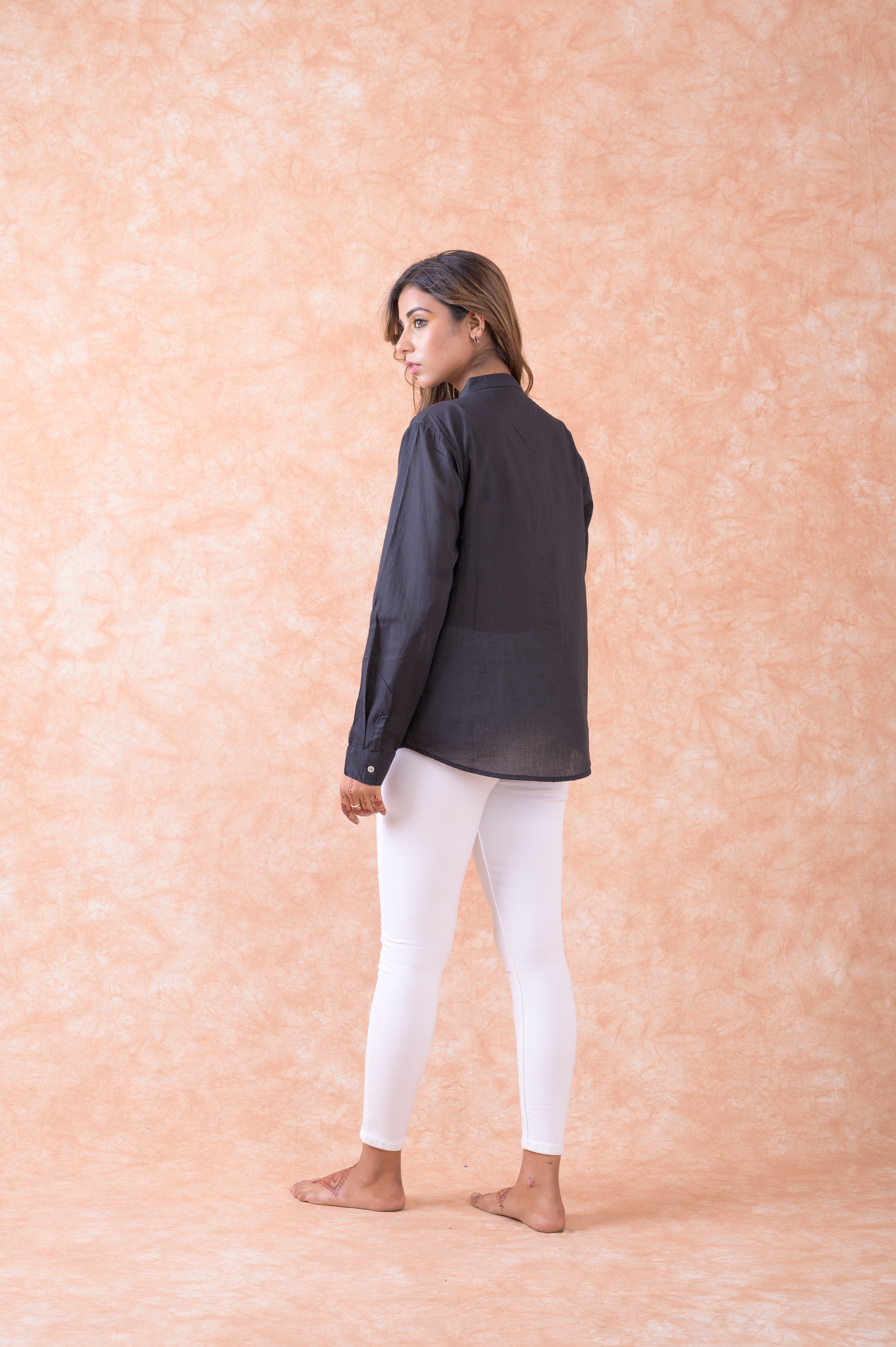 Rhea Sheer Button Up Blouse