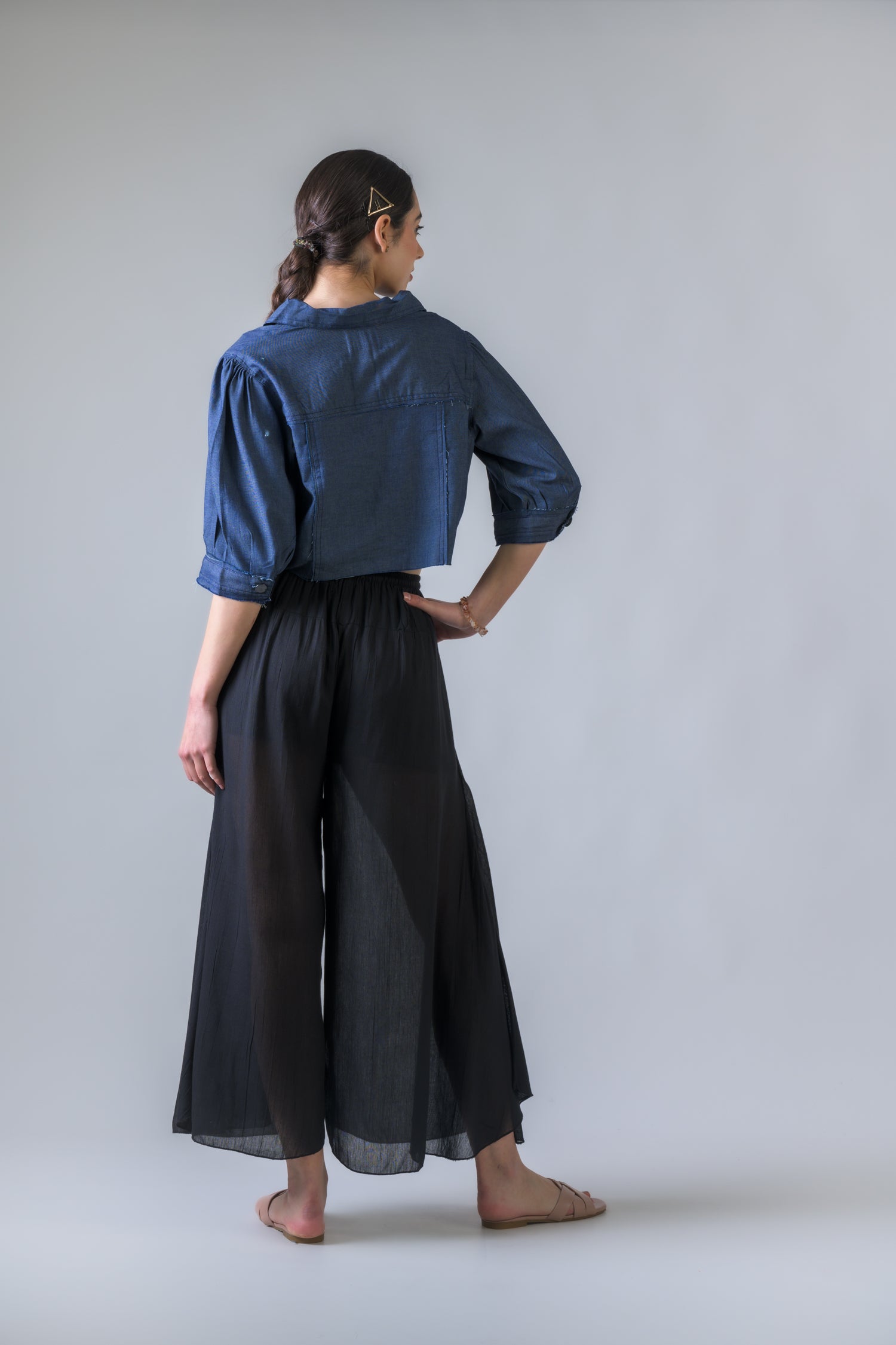 Rhea Pocket and Style Top Blue / Small