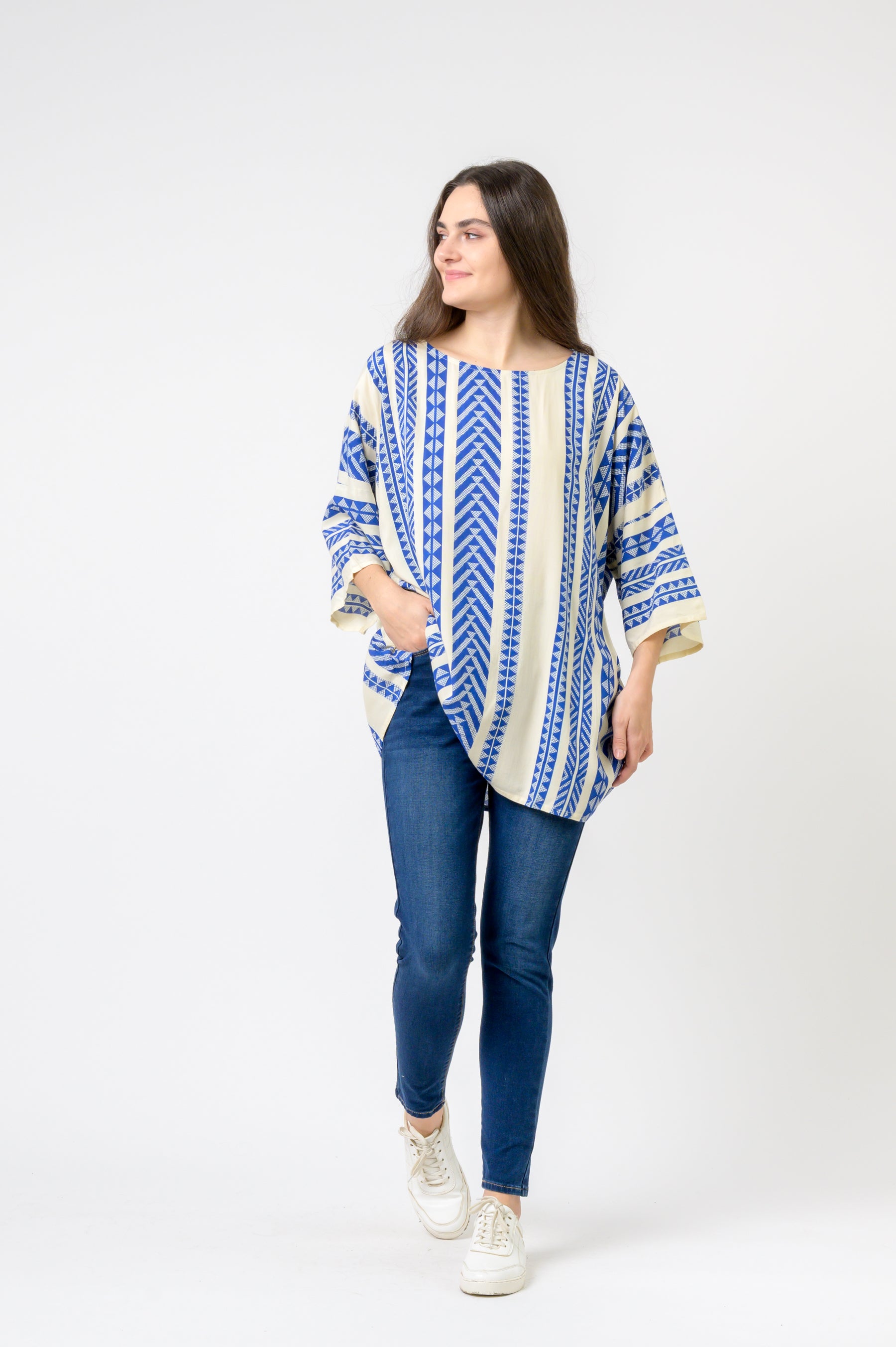 Rhea Aztec Print Top