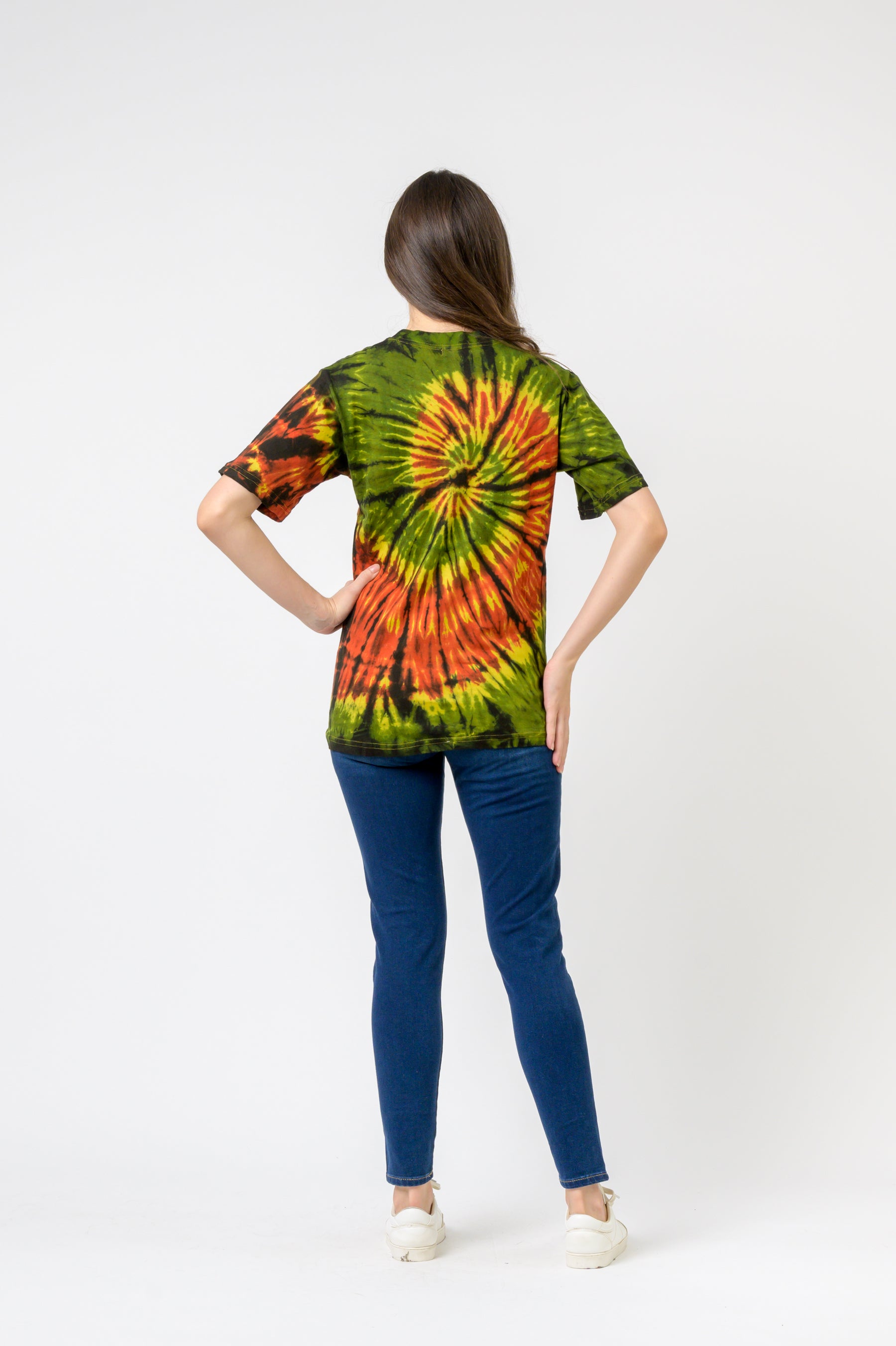 Rhea Tie-Dye Natural Spiral T-Shirt