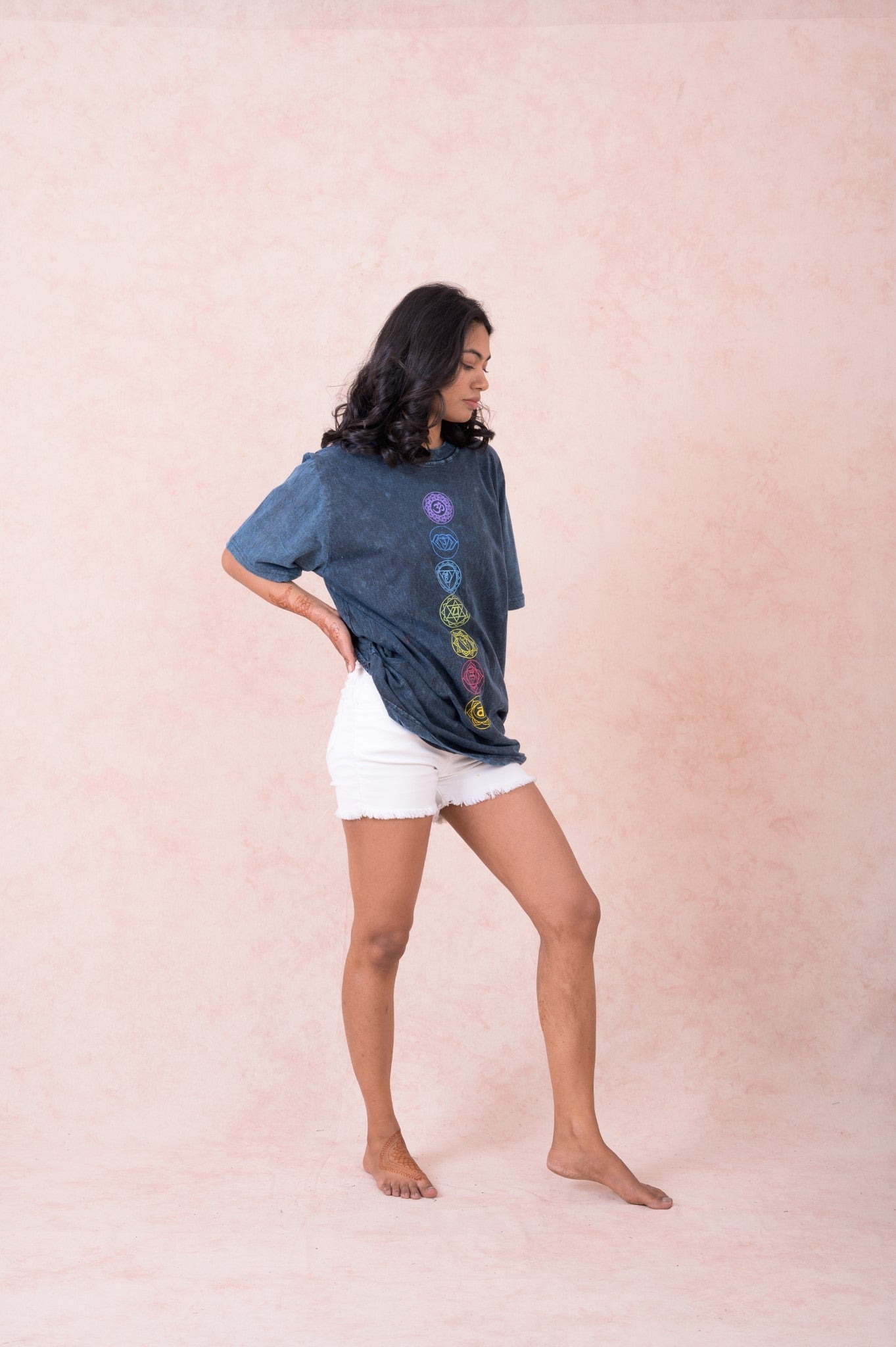 Rhea Seven Chakras T-Shirt Black / Small