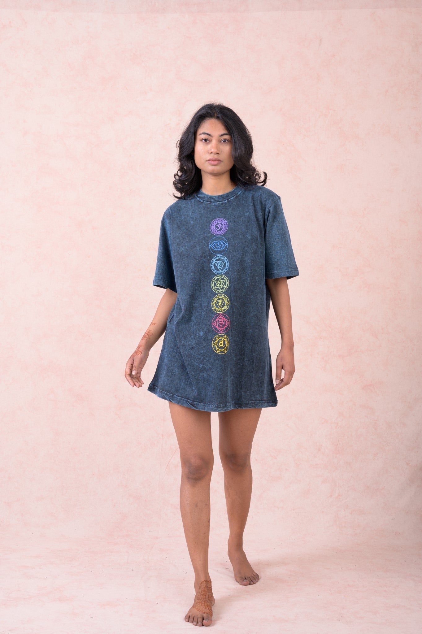 Rhea Seven Chakras T-Shirt Black / Small