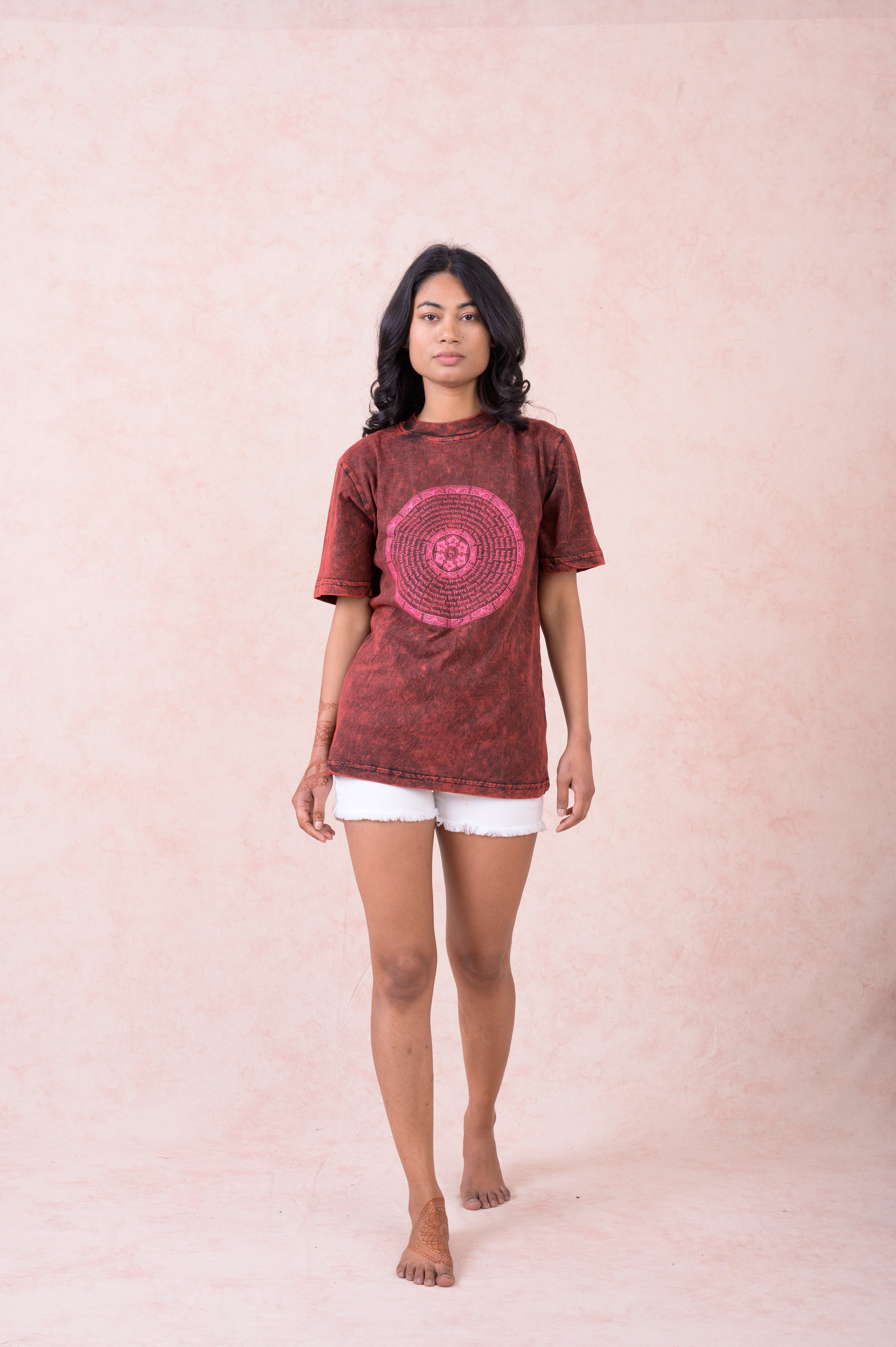 Rhea Thangka Mandala T-Shirt Black / Small