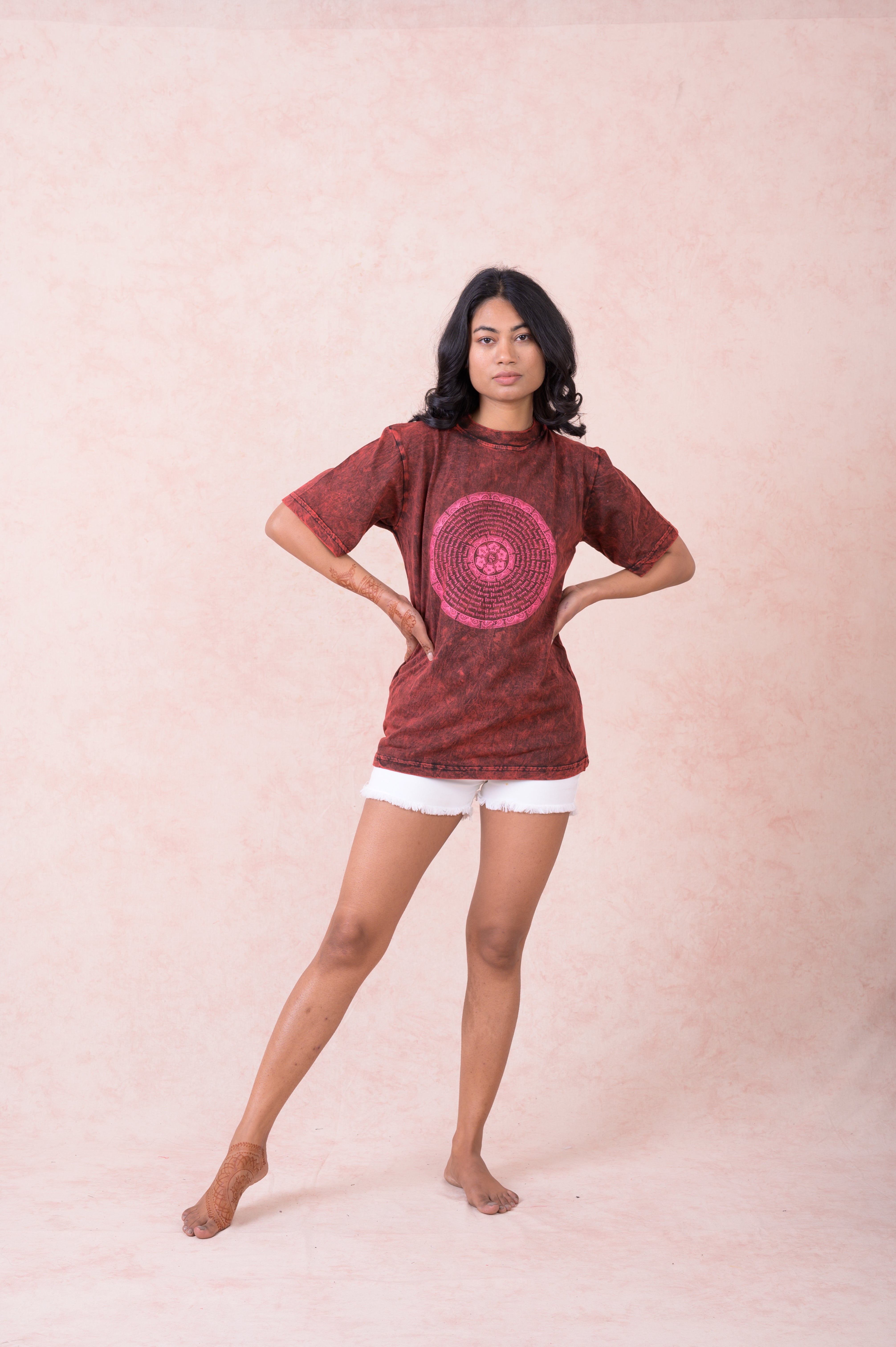 Rhea Thangka Mandala T-Shirt Black / Small