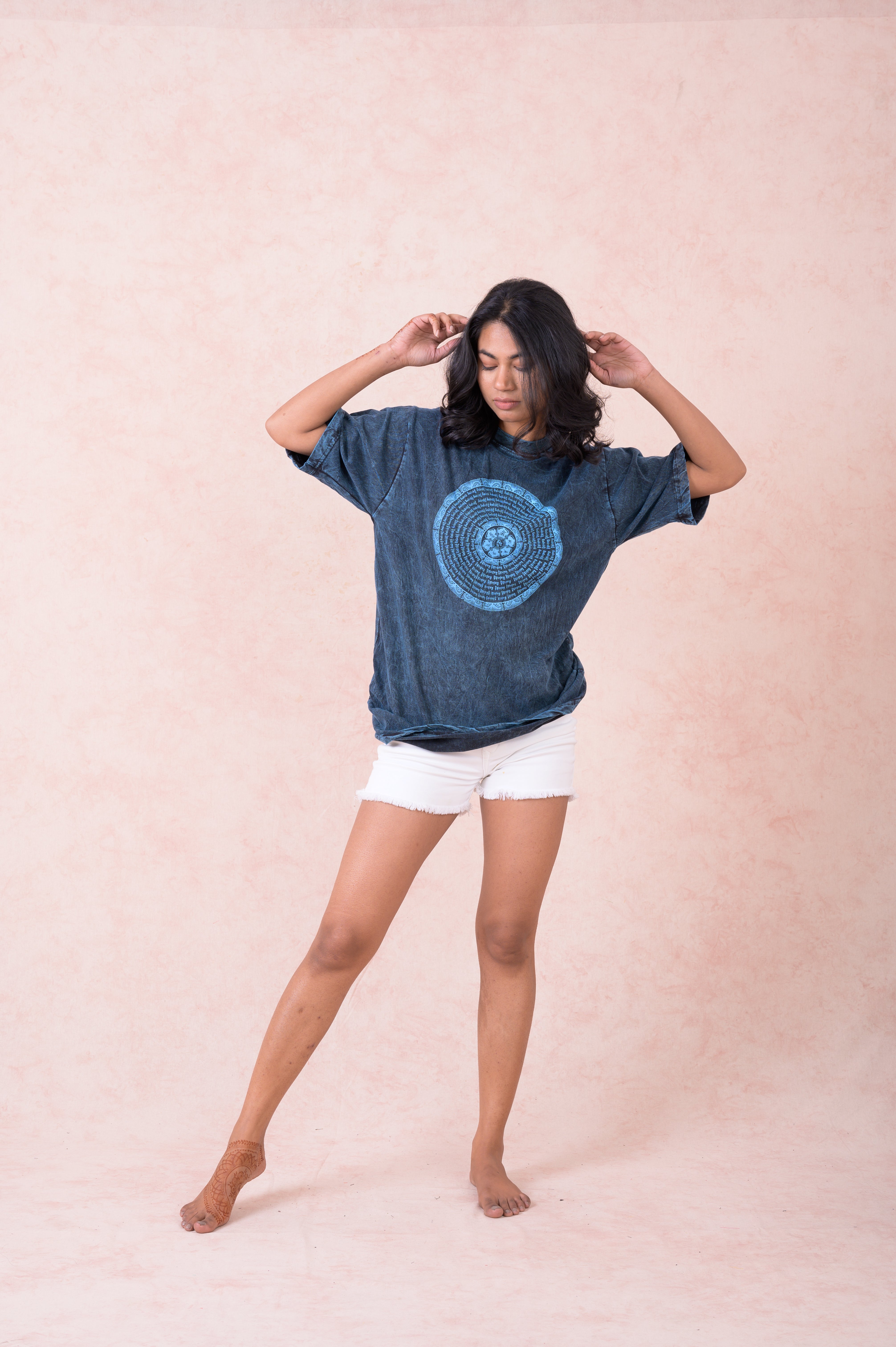 Rhea Thangka Mandala T-Shirt Black / Small