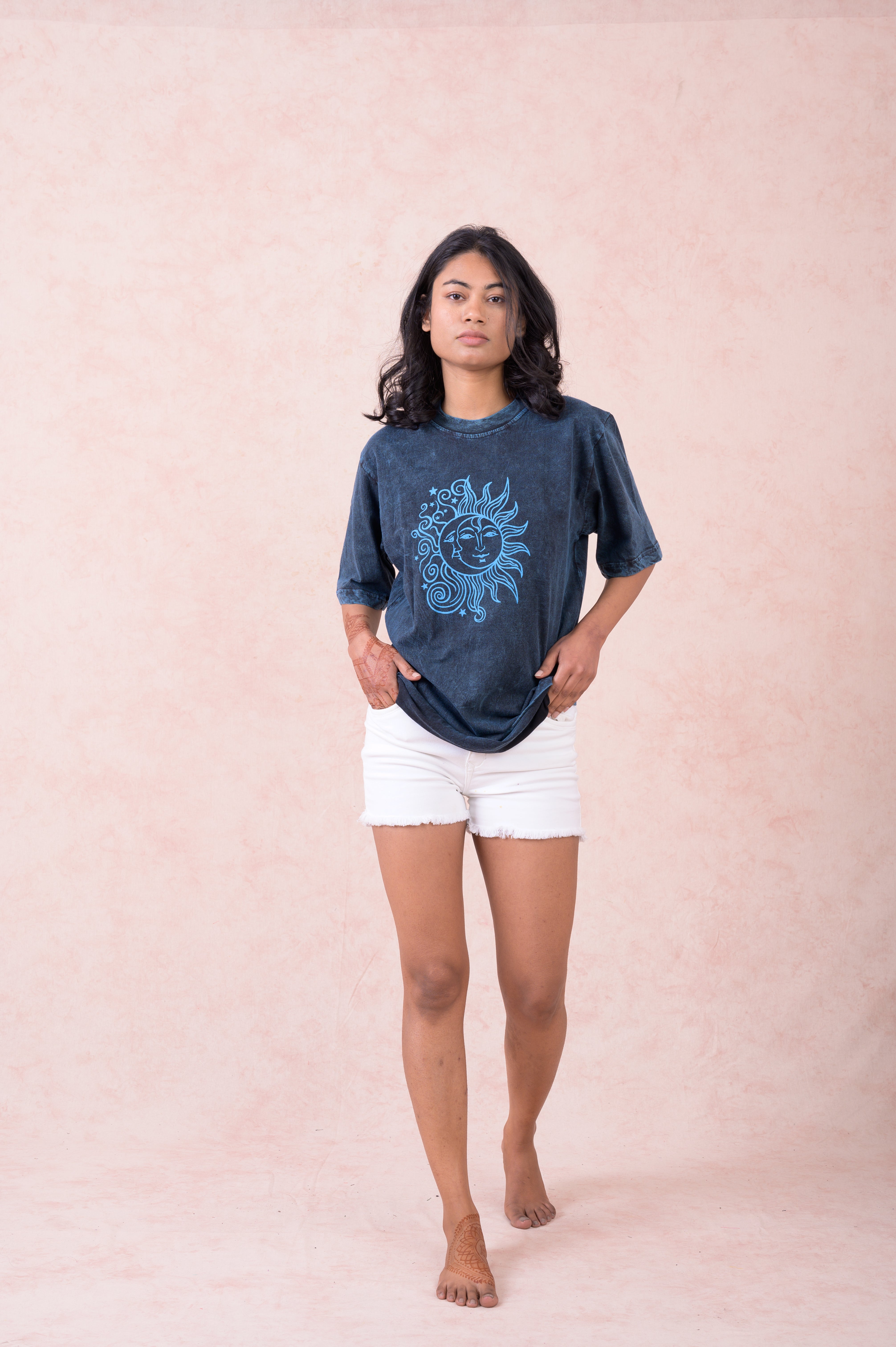 Rhea Sun Moon T-Shirt Black / Small