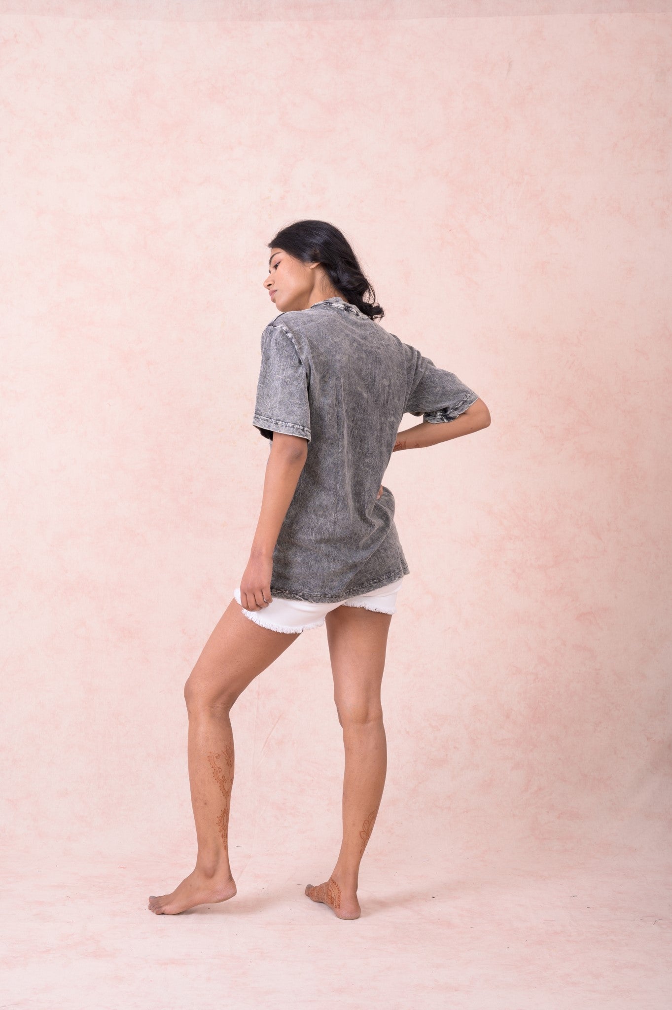 Rhea Yin Yang Mandala T-Shirt Black / Small