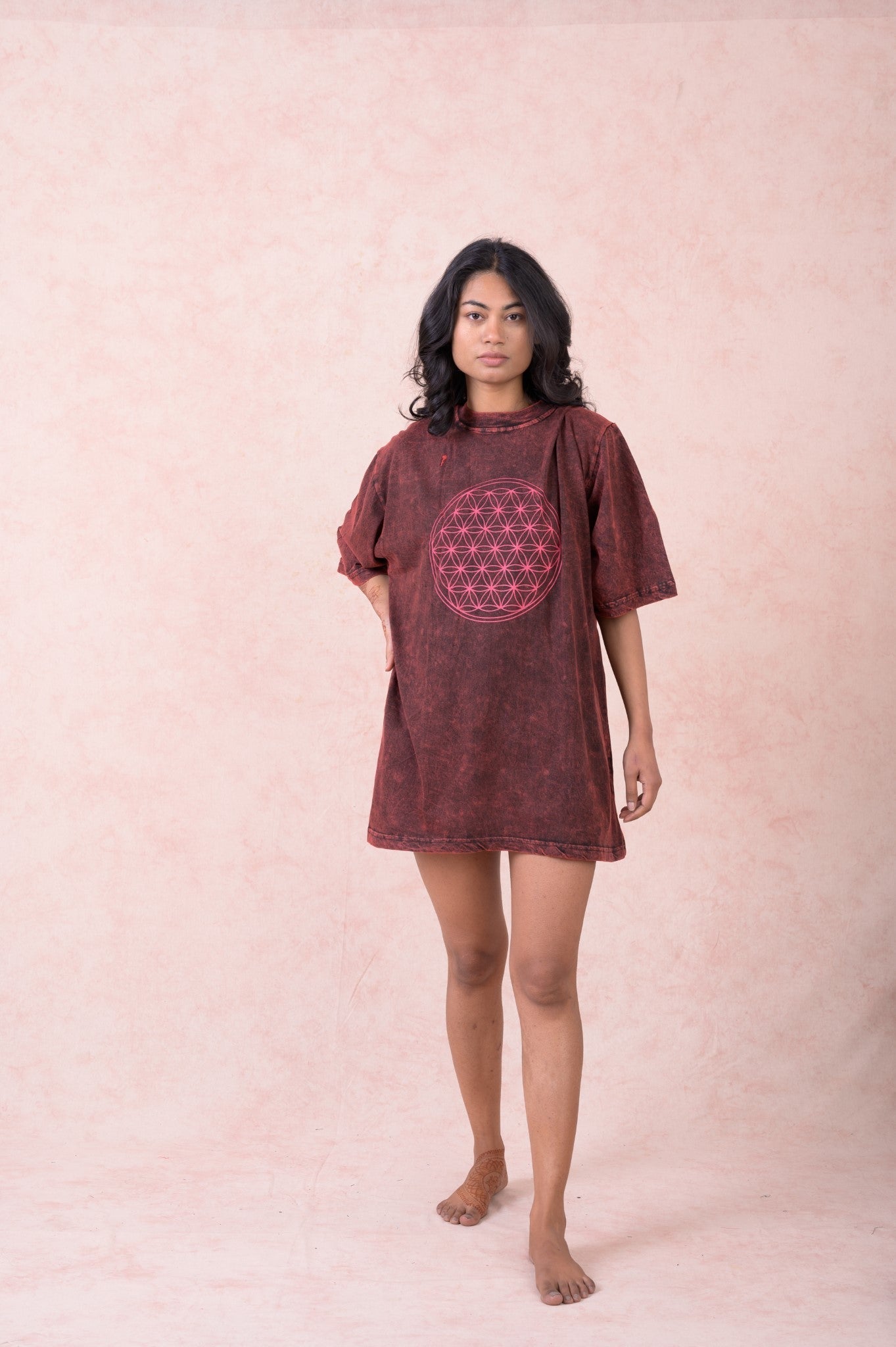 Rhea Flower of Life T-Shirt Black / Small