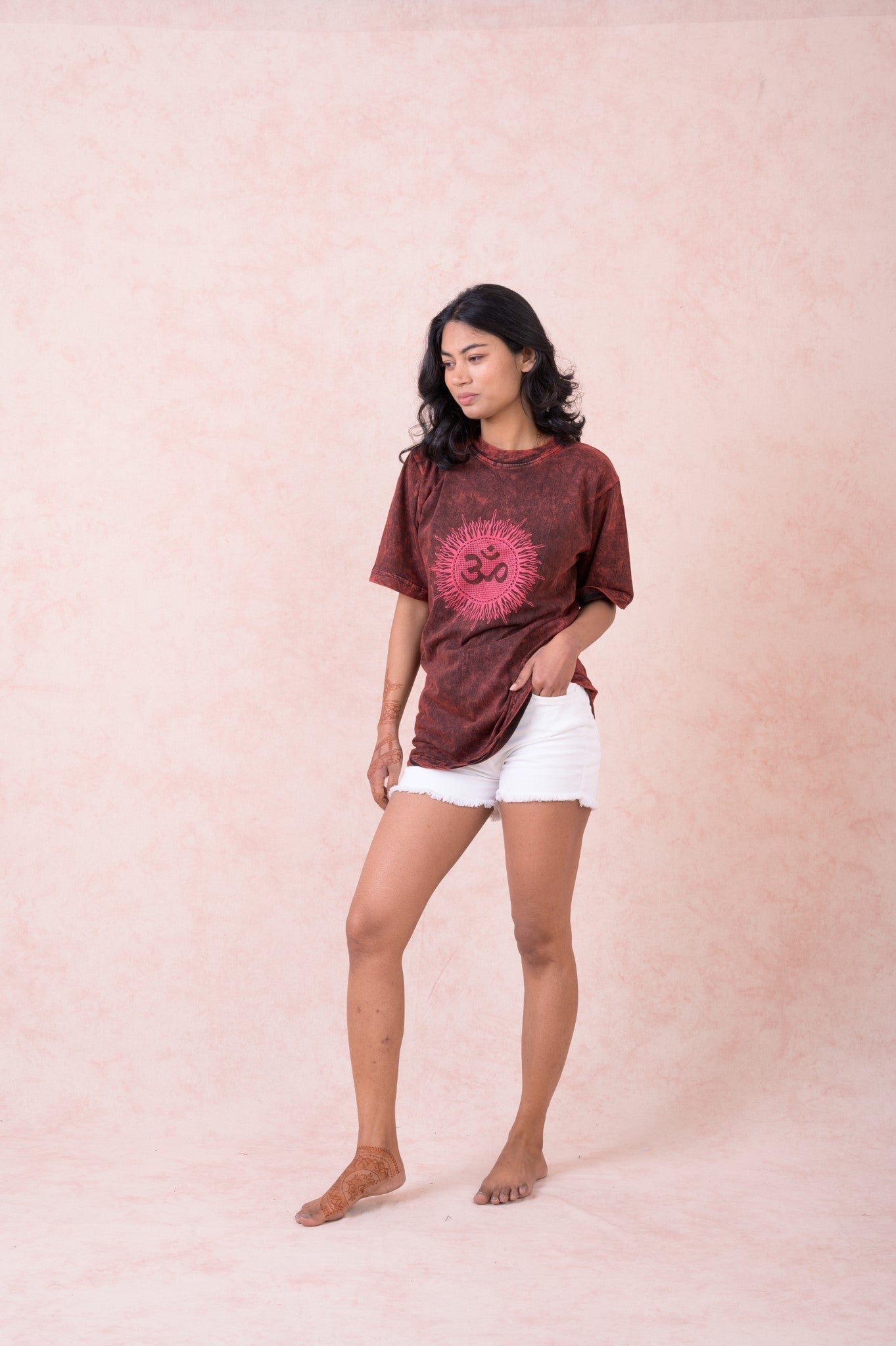 Rhea Om Mandala T-Shirt Black / Small