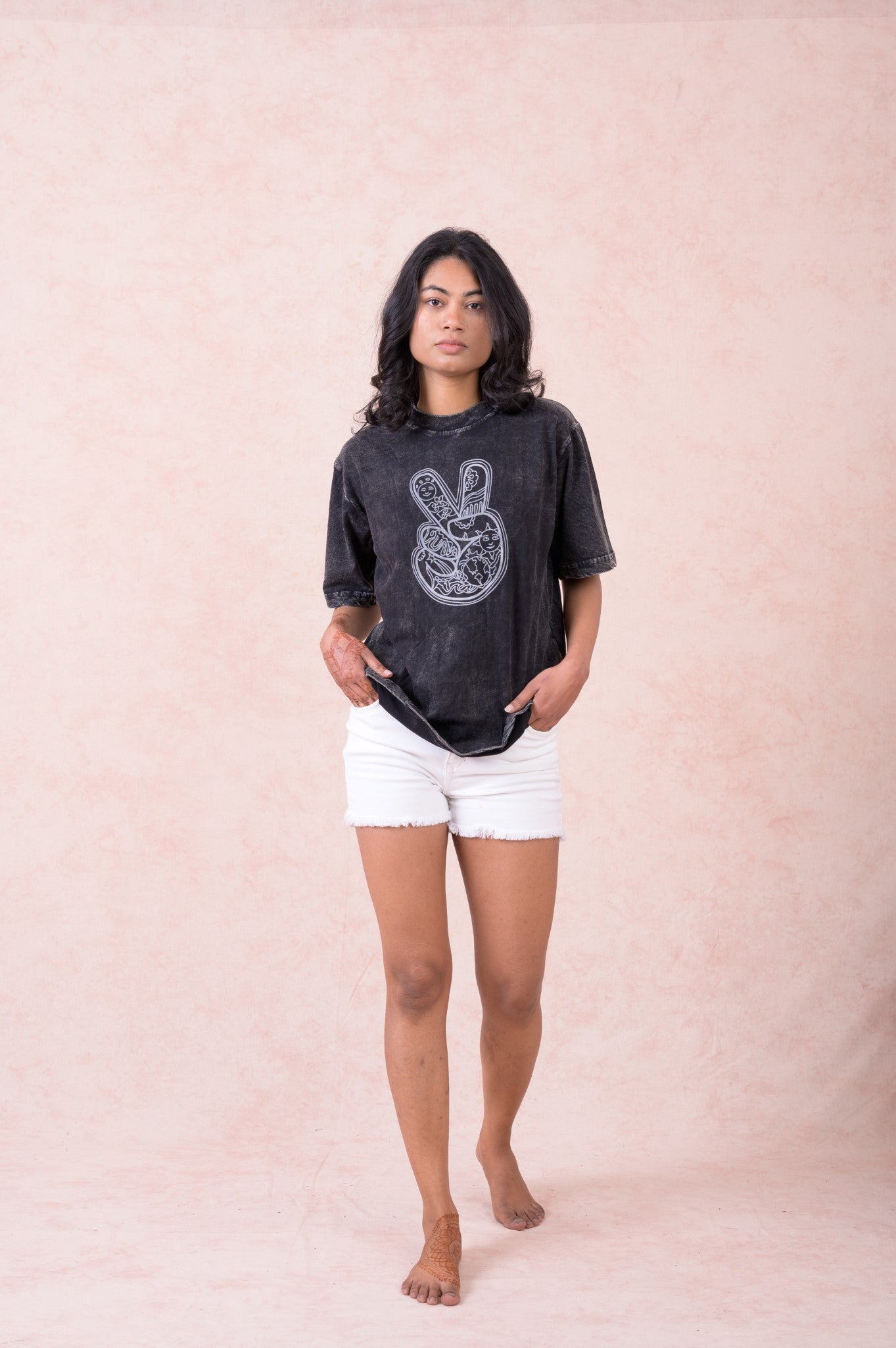 Rhea World Peace T-Shirt Black / Medium