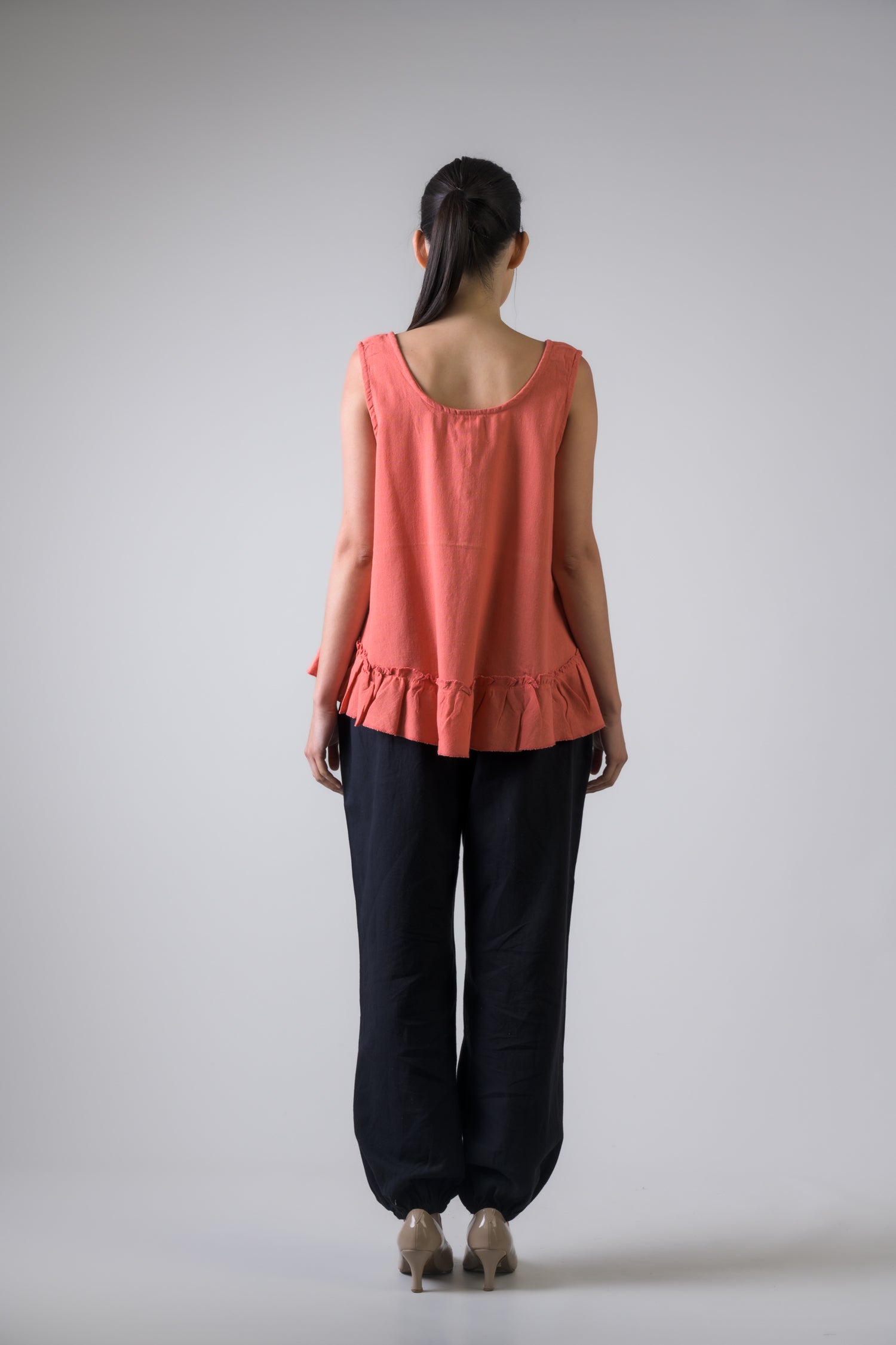 Rhea Buttons Tank Top Black / One Size