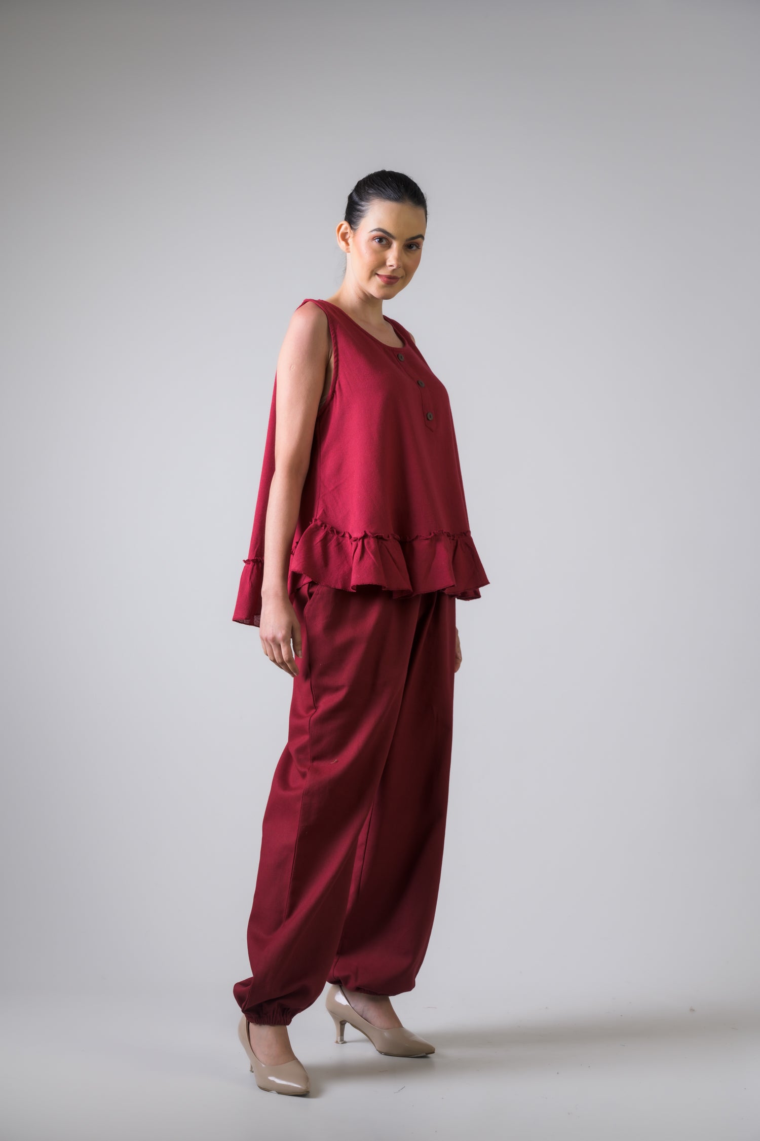 Rhea Buttons Tank Top Black / One Size