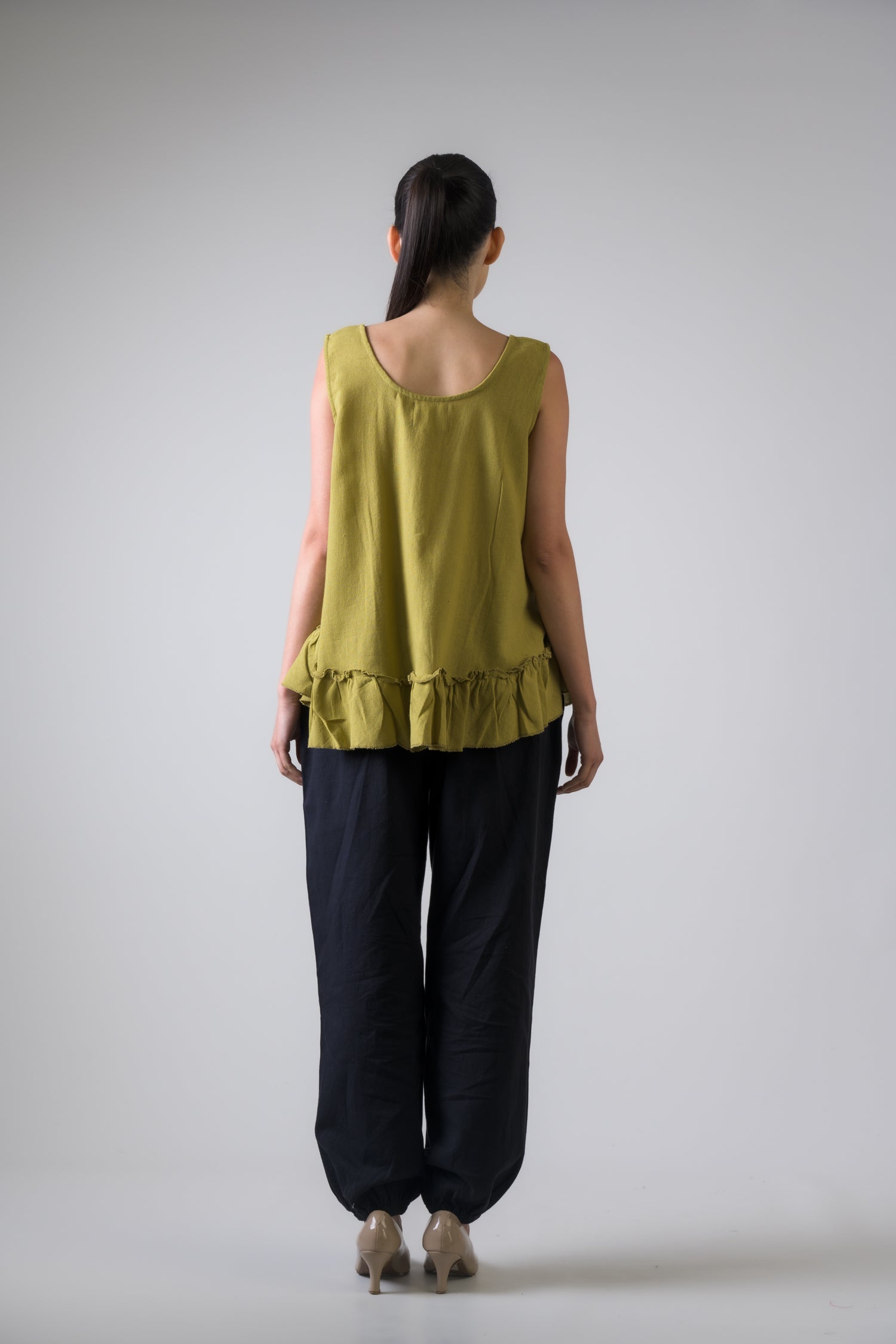 Rhea Buttons Tank Top Black / One Size