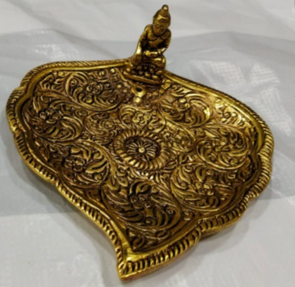 Buddha Incense Burner - Metal Incense Holder - 4in