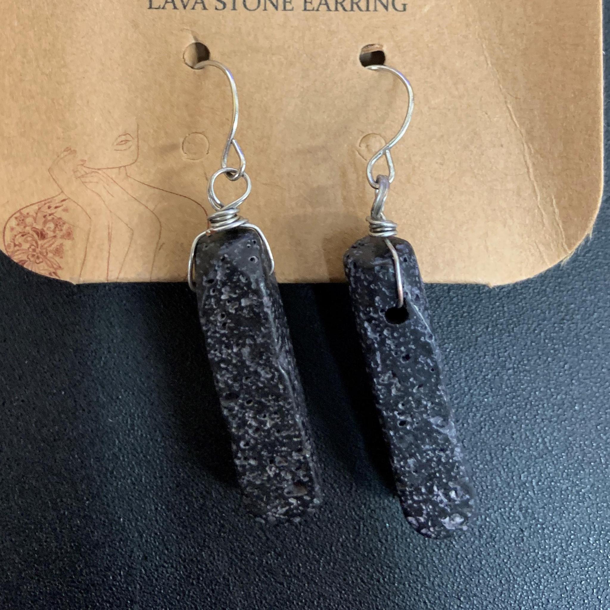 Lava Stone Earrings - Regular